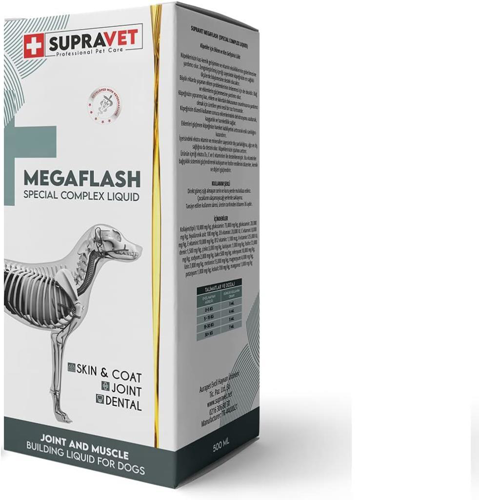 Supravet  Mega Flash Xxl Eklem Ve Kas Geliştirici Likit 500 Ml Supravet  Mega Flash Xxl Eklem Ve Kas Geliştirici Likit 500 Ml