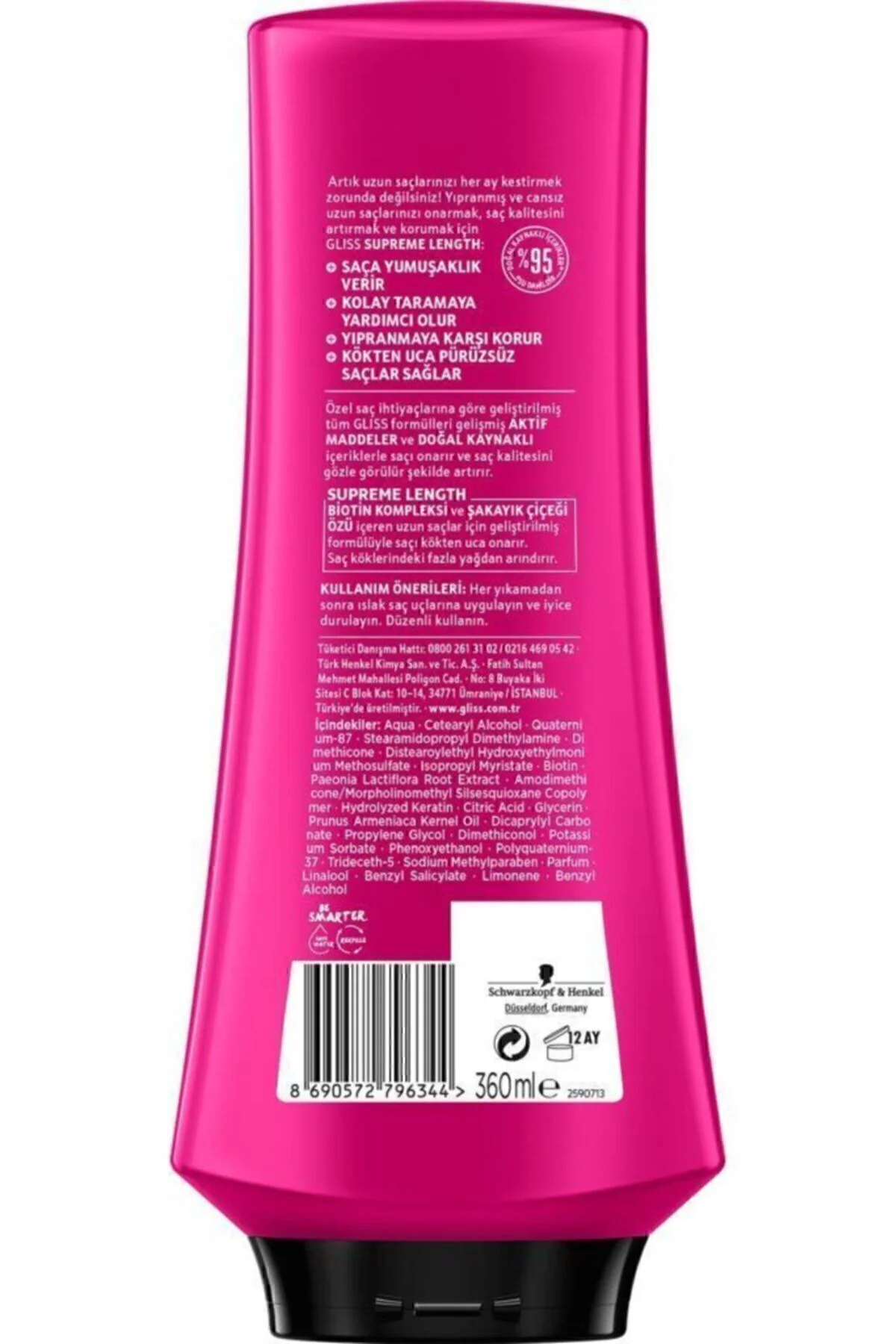 Supreme Length Koruyucu Saç Bakım Kremi - Biotin Kompleksi Ve Şakayık Çiçeği Özü Ile 360 ml Supreme Length Koruyucu Saç Bakım Kremi - Biotin Kompleksi Ve Şakayık Çiçeği Özü Ile 360 ml