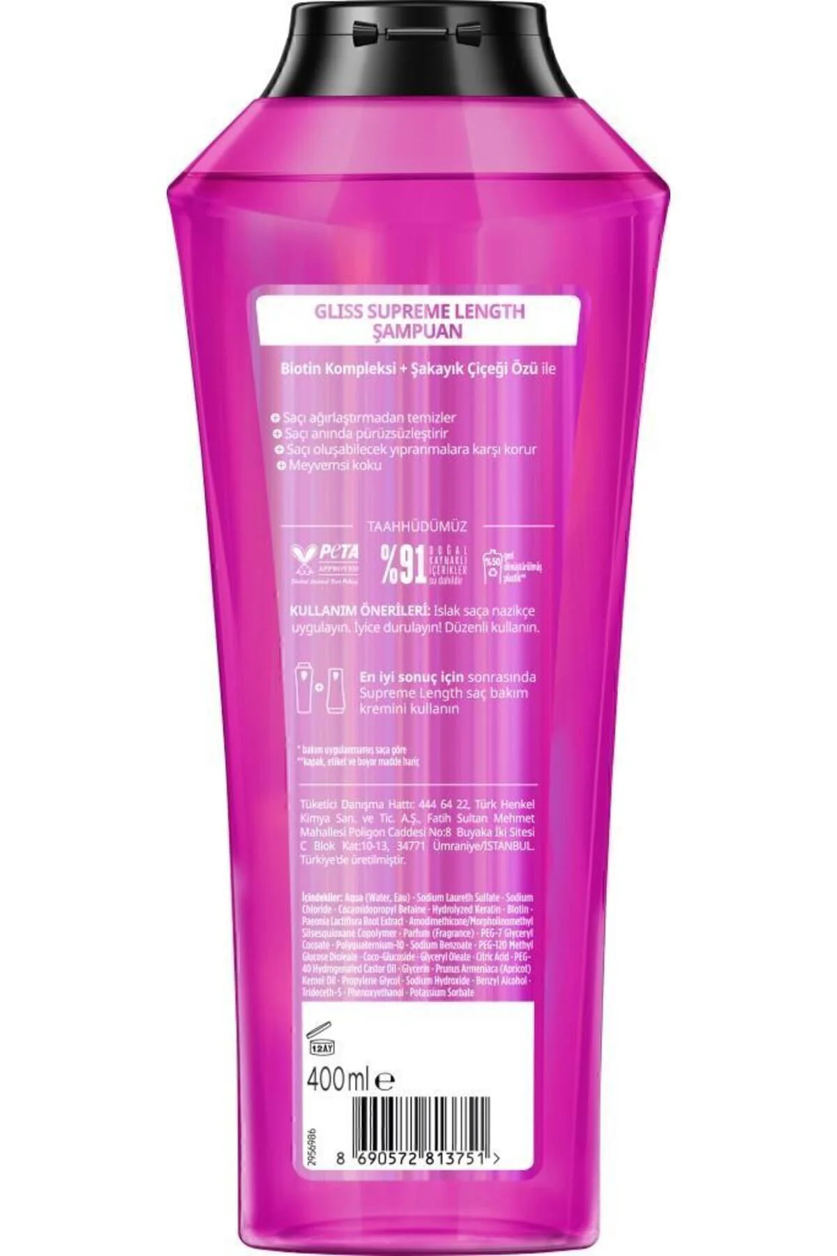 Supreme Length Şampuan 400 ml x 2 Adet + Saç Kremi 360 ml