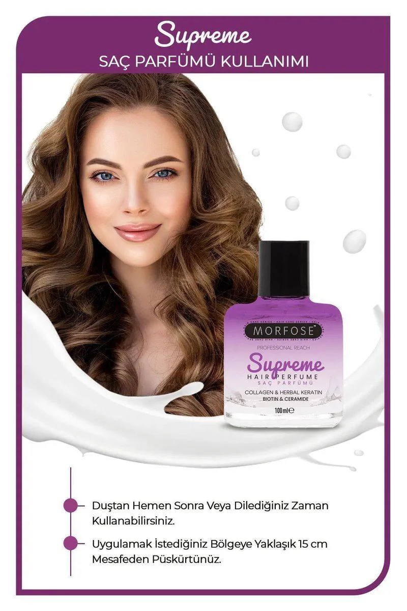 Supreme Saç Parfümü 100 ML - Mat ve Kuru Saçlar İçin Bakım ve Parlaklık Fiyatı, Yorumları ve Özellikleri