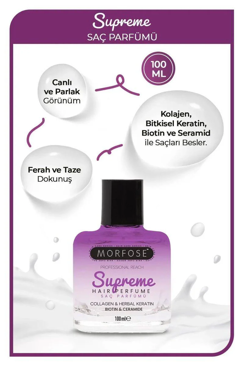 Supreme Saç Parfümü 100 ML - Mat ve Kuru Saçlar İçin Bakım ve Parlaklık Fiyatı, Yorumları ve Özellikleri