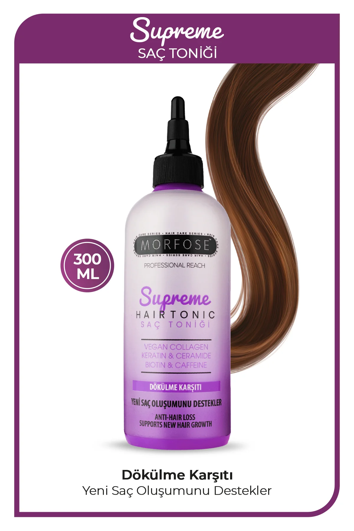 Supreme Vegan Kolajen İçeren Saç Toniği 300 ml - Dökülme Karşıtı