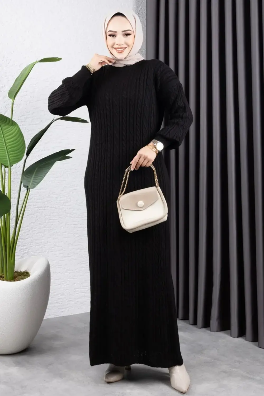 Şura Triko Elbise Ekru