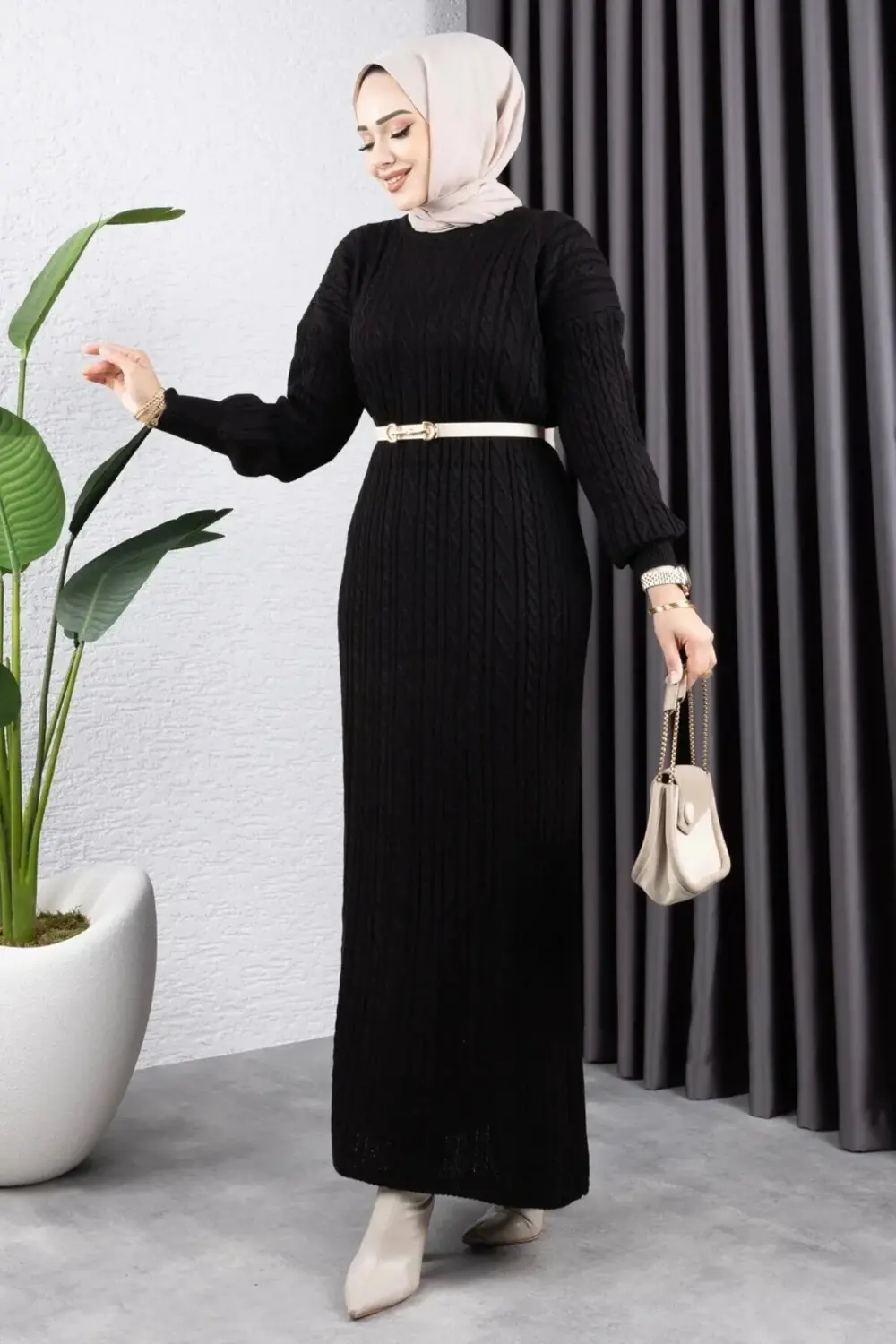 Şura Triko Elbise Ekru