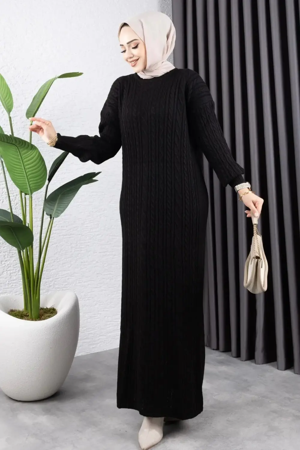 Şura Triko Elbise Ekru