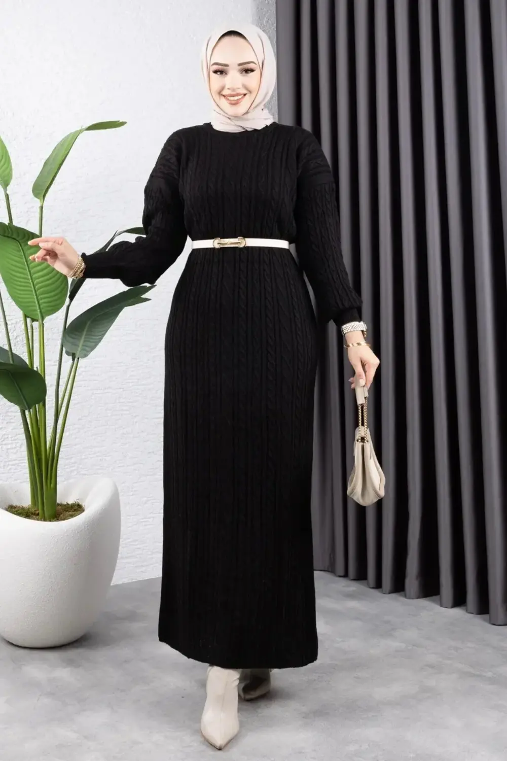 Şura Triko Elbise Ekru