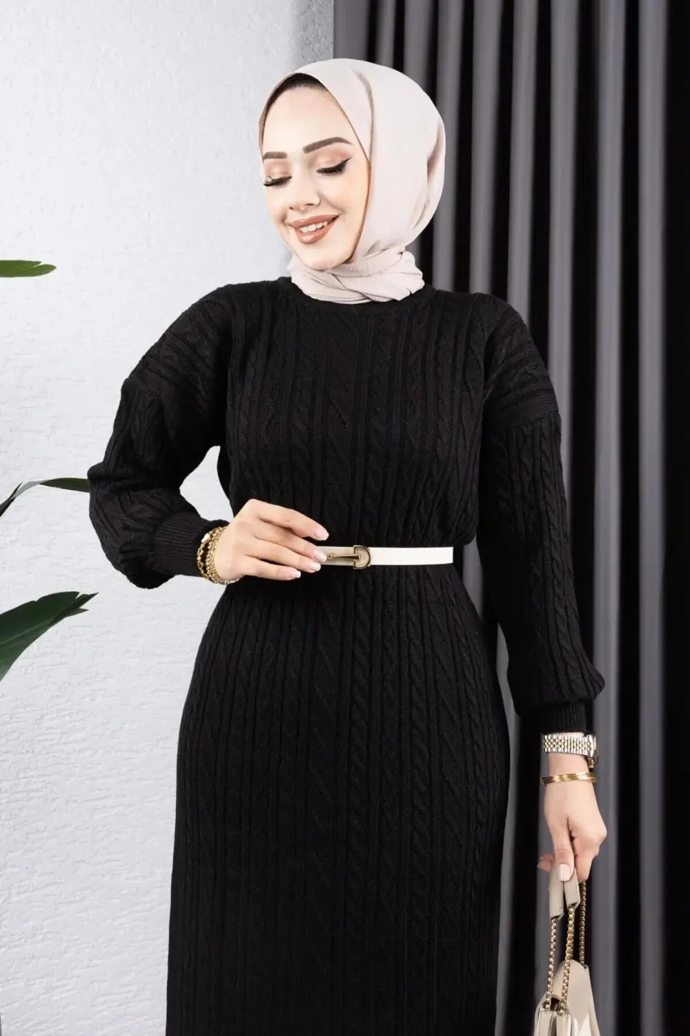 Şura Triko Elbise Ekru