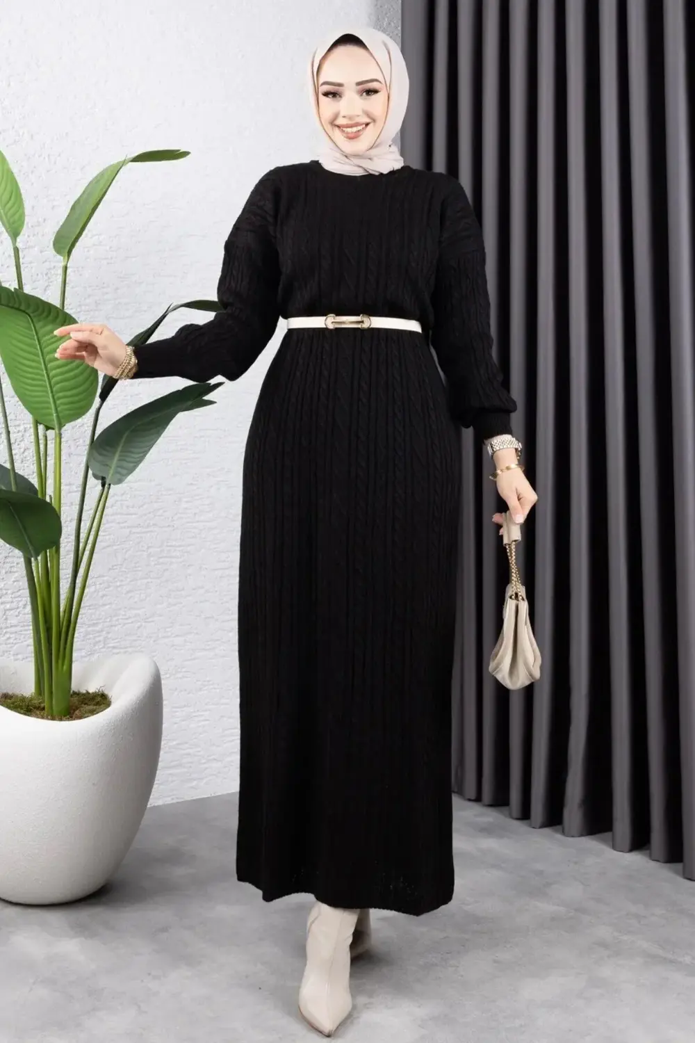 Şura Triko Elbise Ekru