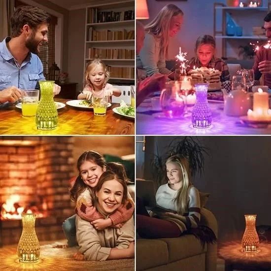 Sürahi Model USB Şarjlı Kumandalı 16 Farklı Işık Modlu Masa Üstü Kristal Akrilik Lamba Led Fiyatı, Yorumları ve Özellikleri