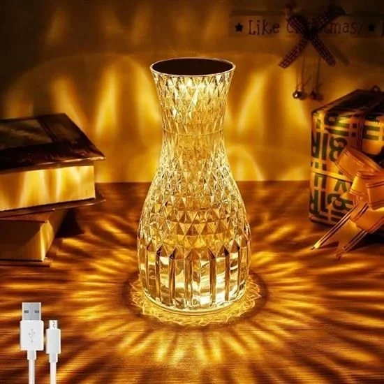 Sürahi Model USB Şarjlı Kumandalı 16 Farklı Işık Modlu Masa Üstü Kristal Akrilik Lamba Led Fiyatı, Yorumları ve Özellikleri