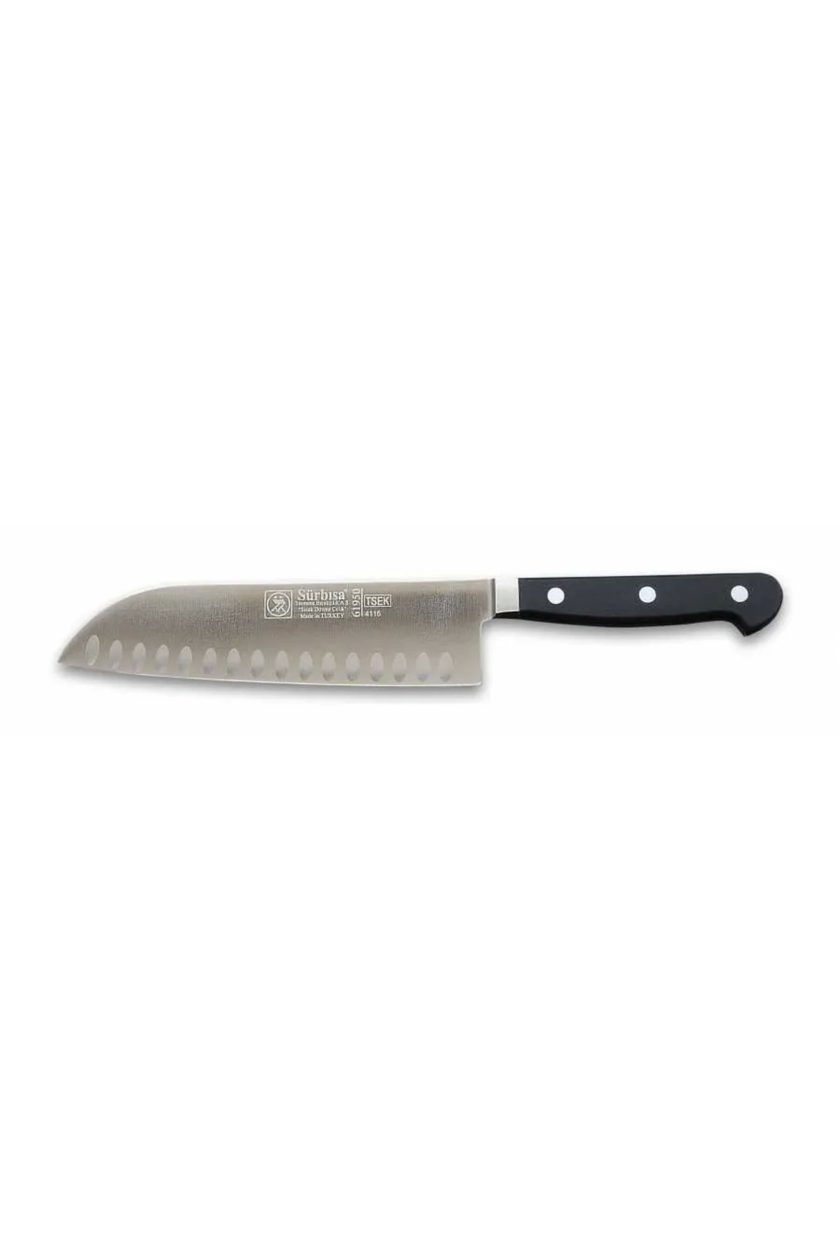 Rby Sürbısa 61950 - Sıcak Dövme Oluklu Santoku Şef Bıçağı 18 Cm