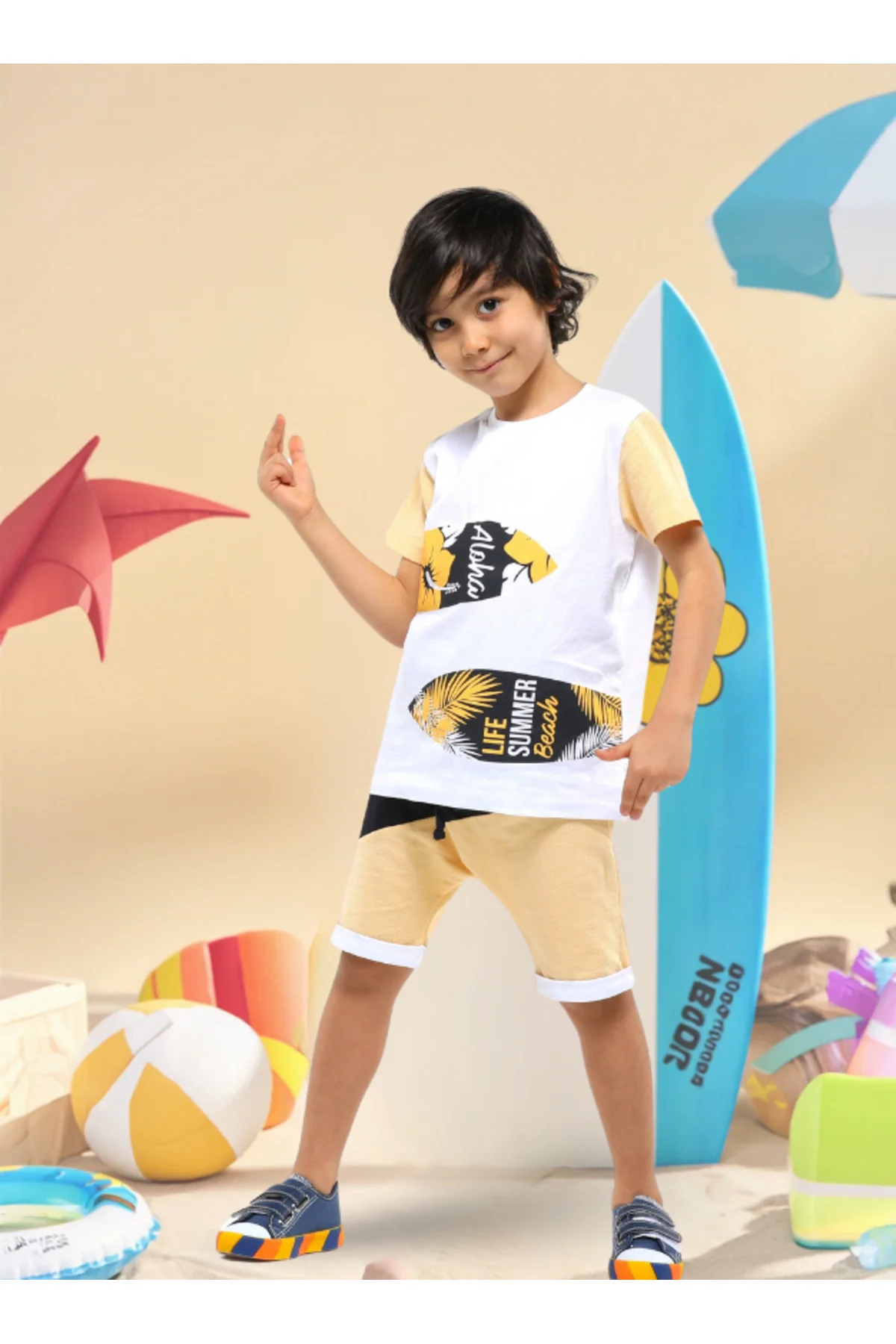 Surfer Baggy Erkek Çocuk Şort Takım