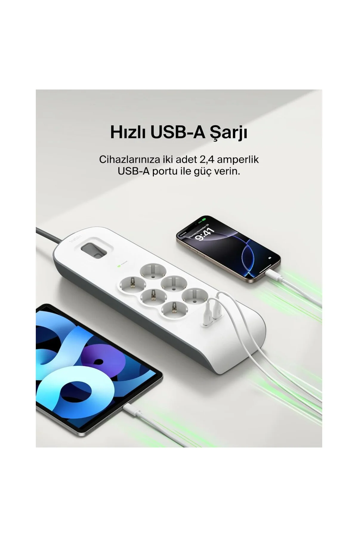 Surge Plus 6'lı çoklu priz