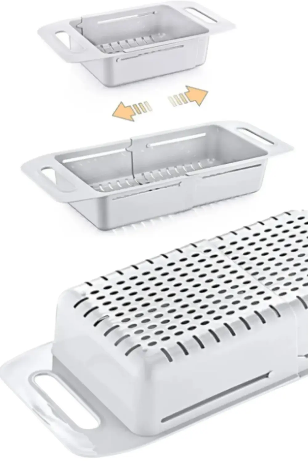 Sürgülü Ayarlanabilir Pratik Lavabo Süzgeci, Uzun Kısa Ayarlı Evy