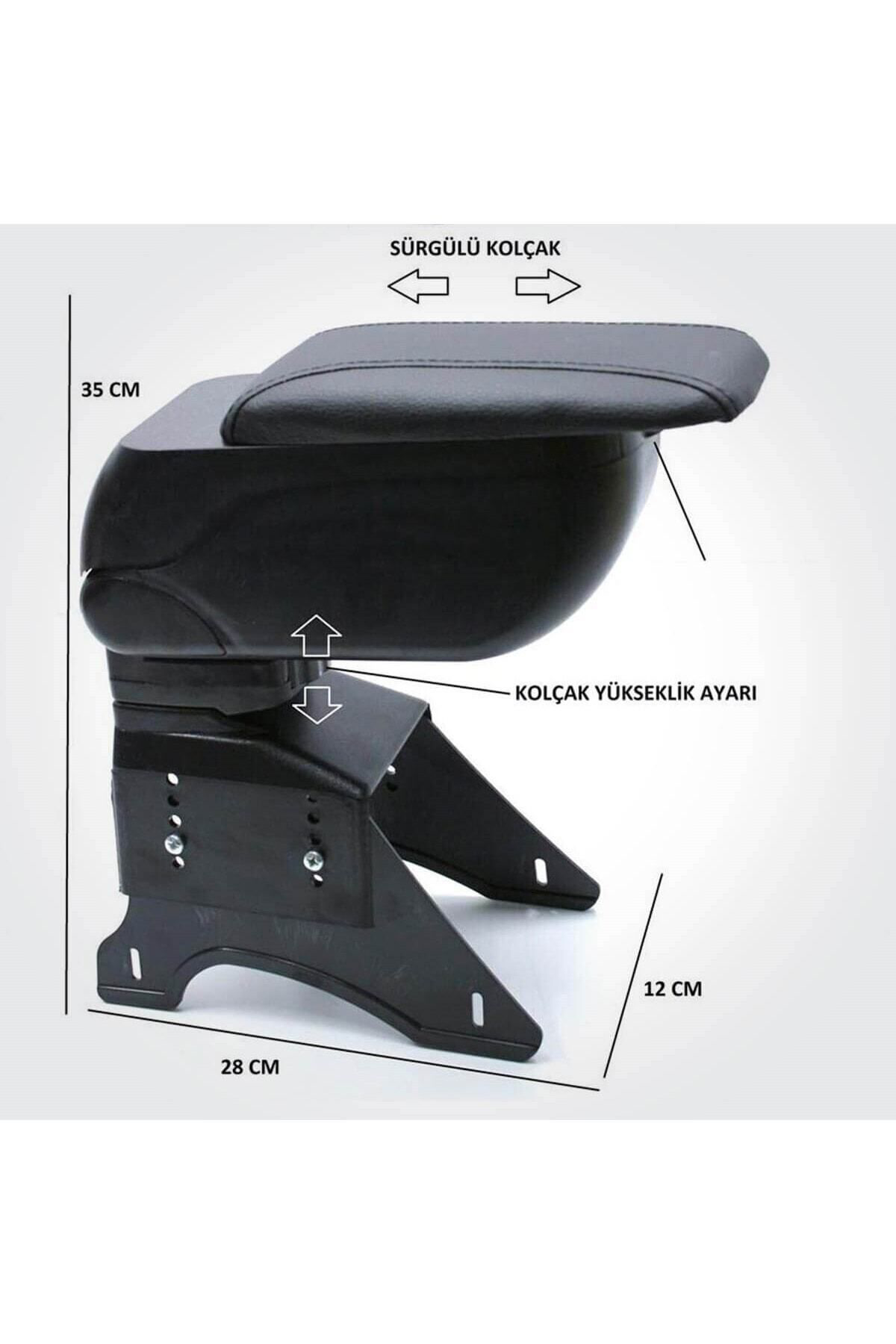 Sürgülü Kol Dayama Kolçak Her Araca Uygun Oto Kolçak Universal