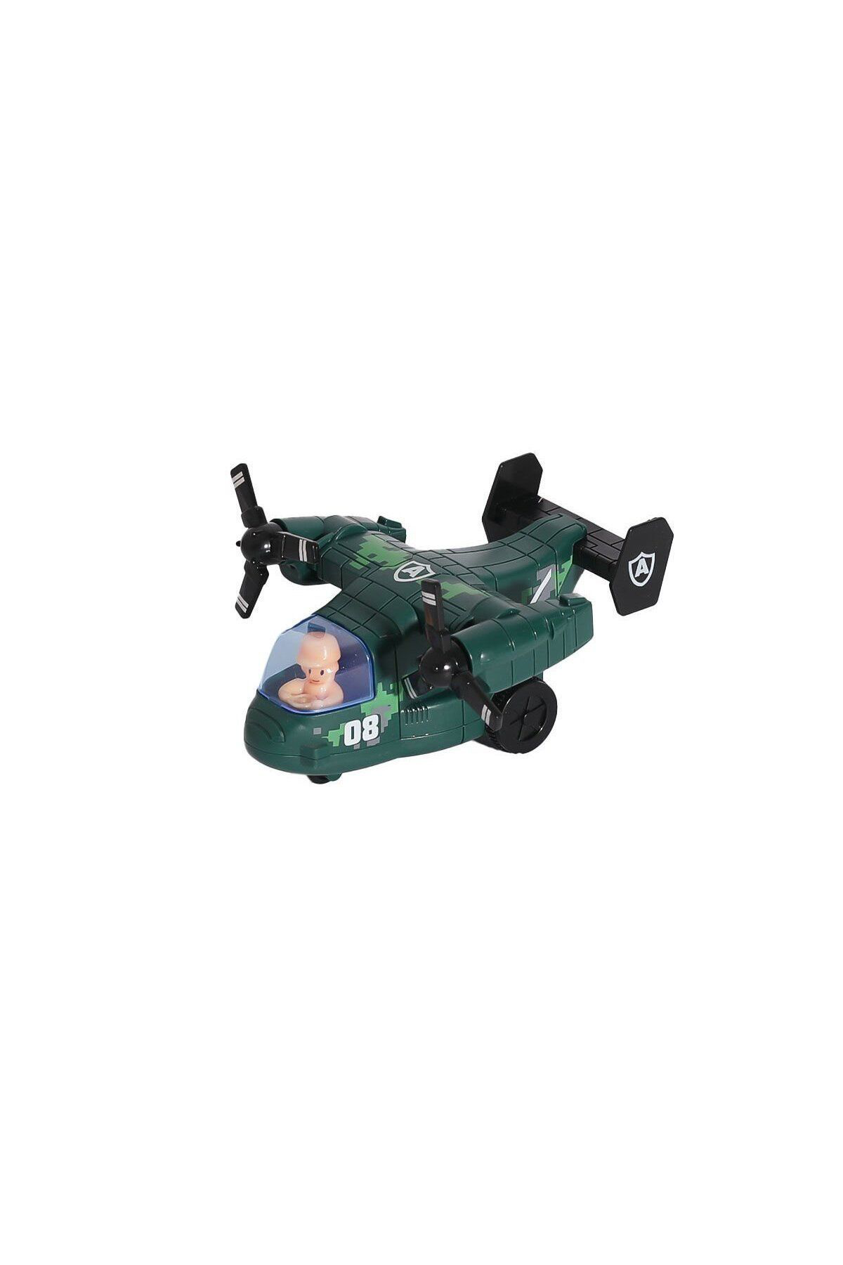 Oyuncak Store Sürmeli Pervaneli Uçak - Kaliteli Pervaneleri Dönen Kaptan Figürl