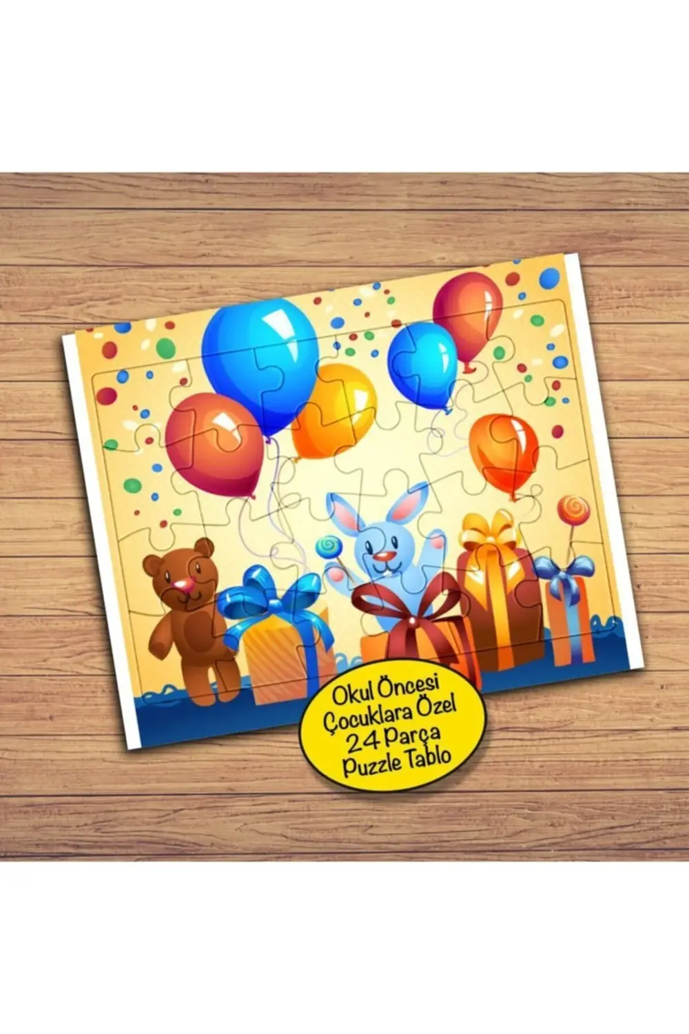Sürpriz Parti 24 Parça Çocuklara Özel Yapboz Tablo-23-2147490571