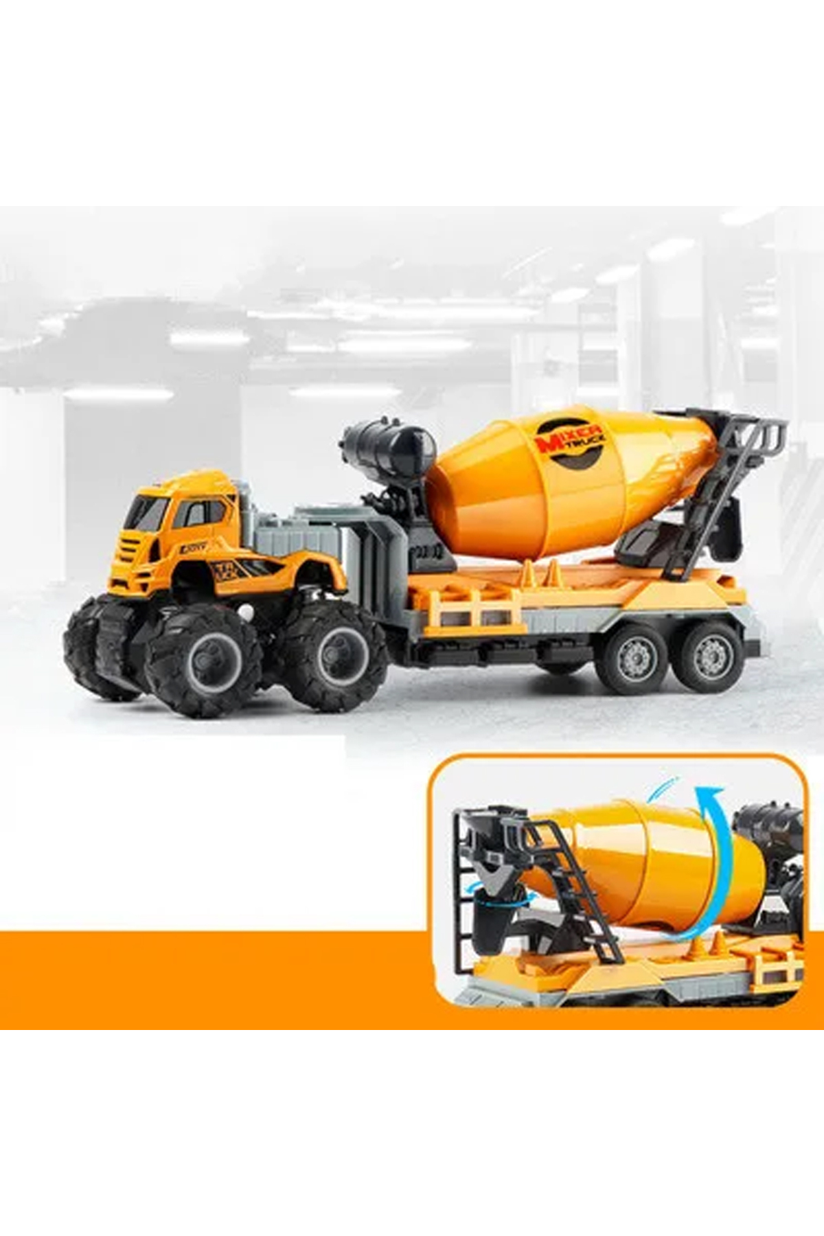 Oyuncak Store Sürtmeli 4X4 İnşaat Araçlari 1:43 Ölçekli Harç Kamyonu - Beton Mi