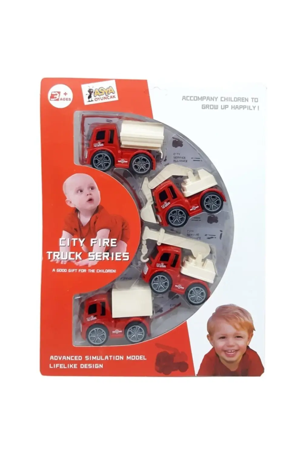 Sürtmeli Araba Iş Makinaları Kırmızı 4 Lü 22065-tx687