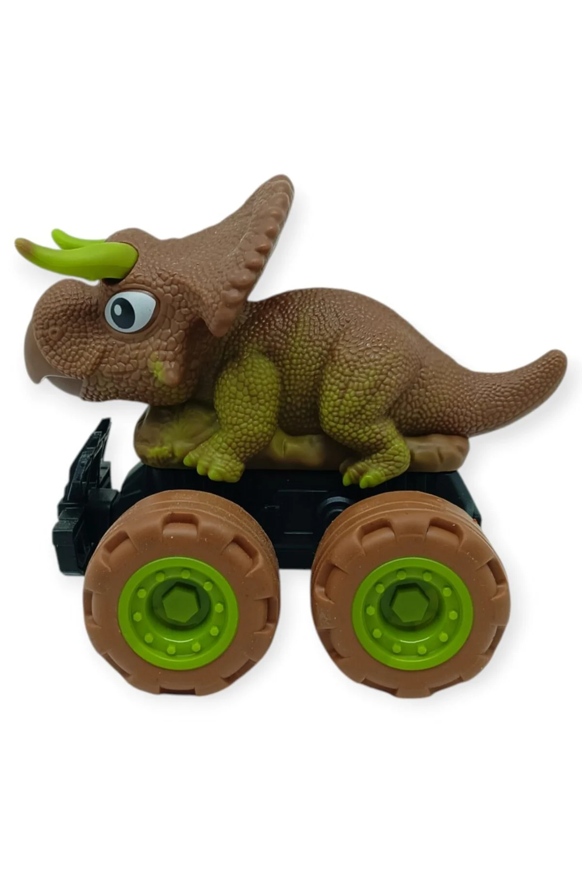 Sürtmeli Dinazor Arabalar 12 cm - H-20 - Triceraptors -Kahverengi