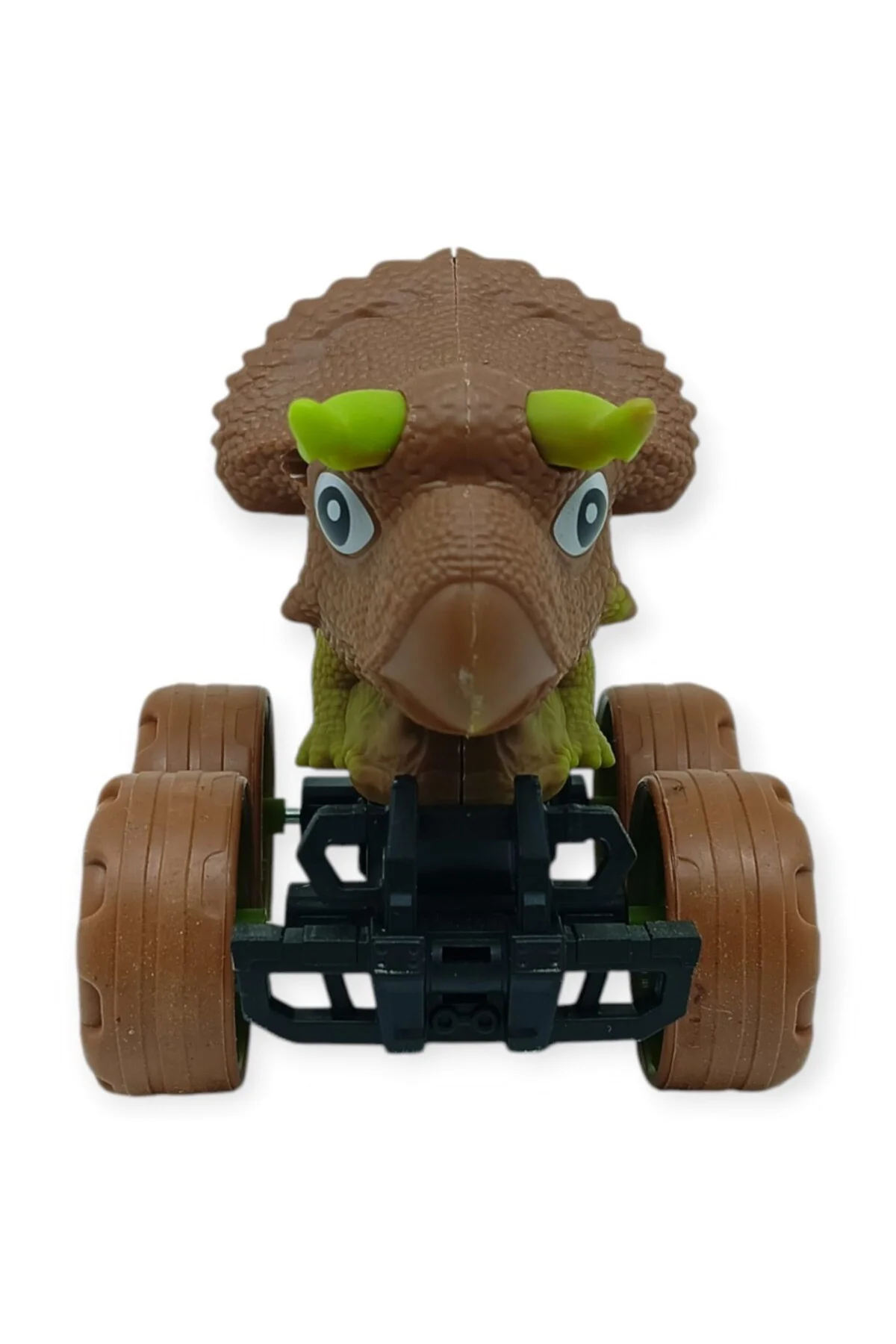Sürtmeli Dinazor Arabalar 12 cm - H-20 - Triceraptors -Kahverengi