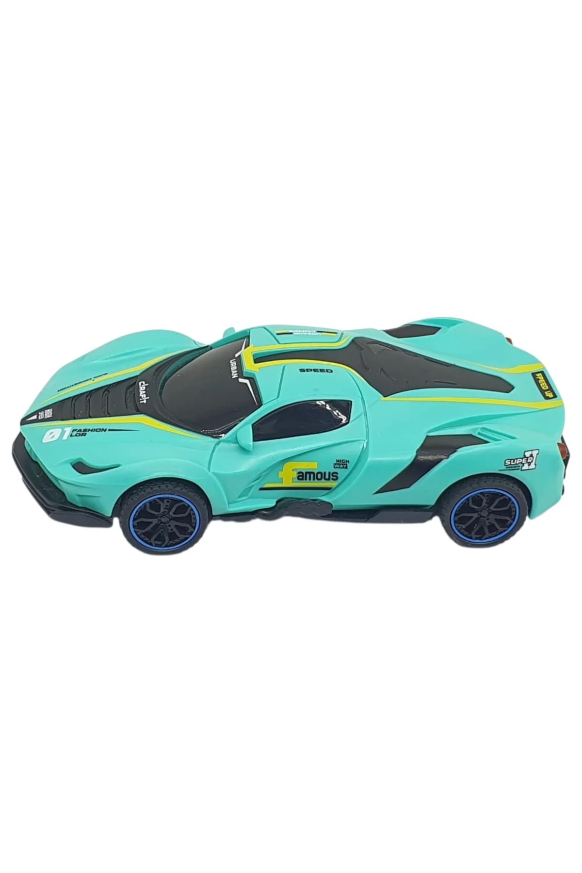 Sürtmeli Drift Arabalar 15 cm - D400-52 - Turkuaz (Lisinya)