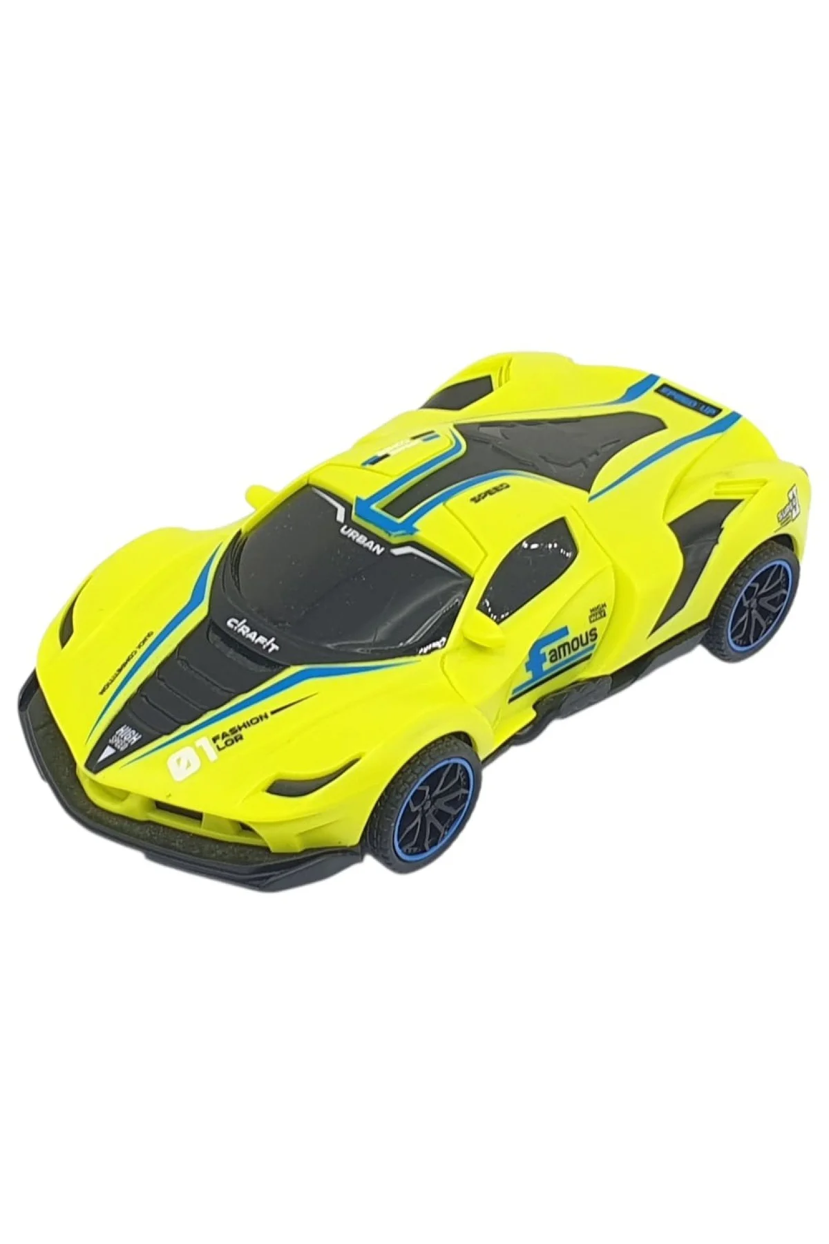 Sürtmeli Drift Arabalar 15 cm - D400-52 - Sarı (Lisinya)
