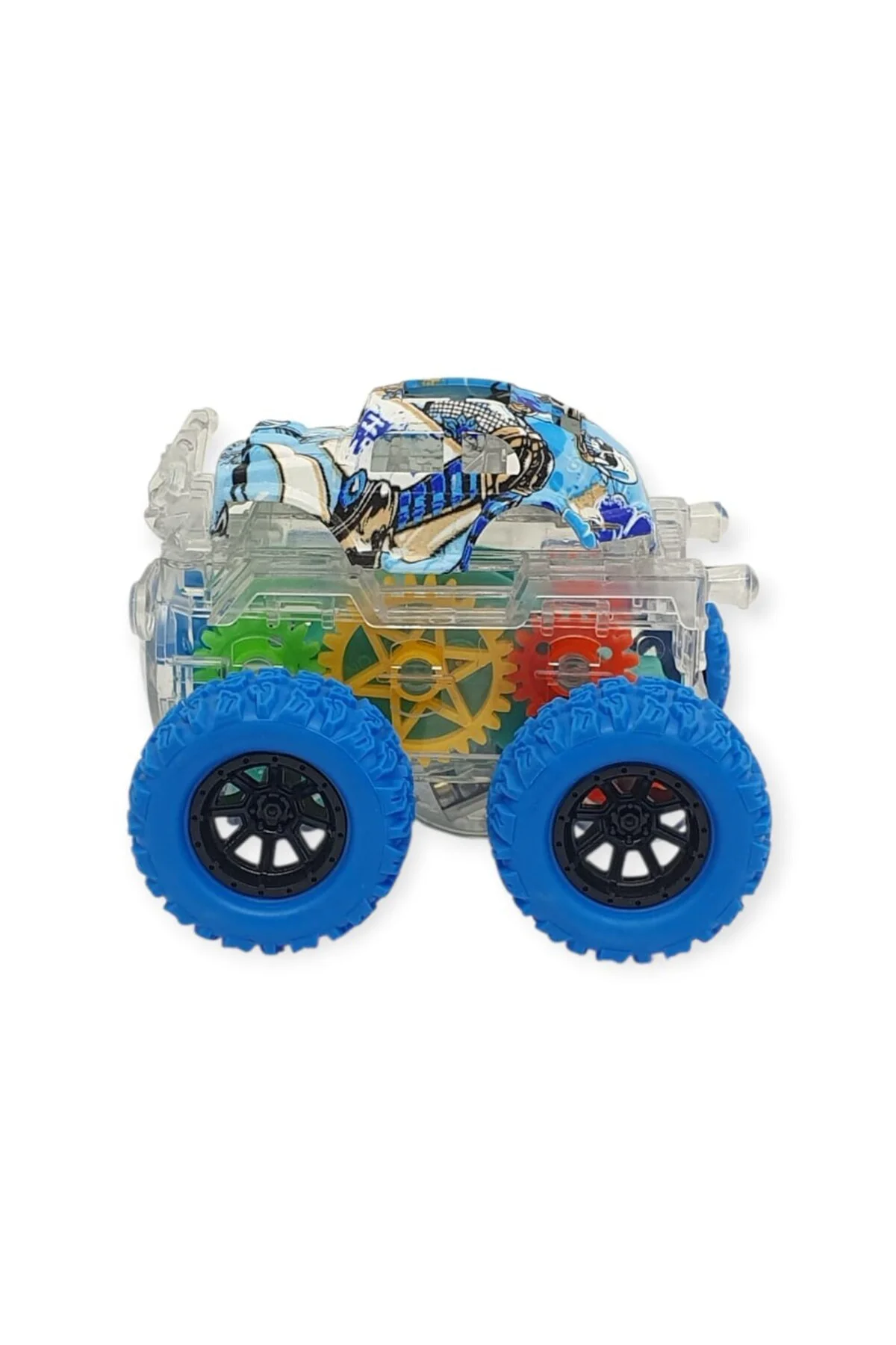 Sürtmeli Işıklı Off-Road Aracı - 7310 - Mavi (Lisinya)