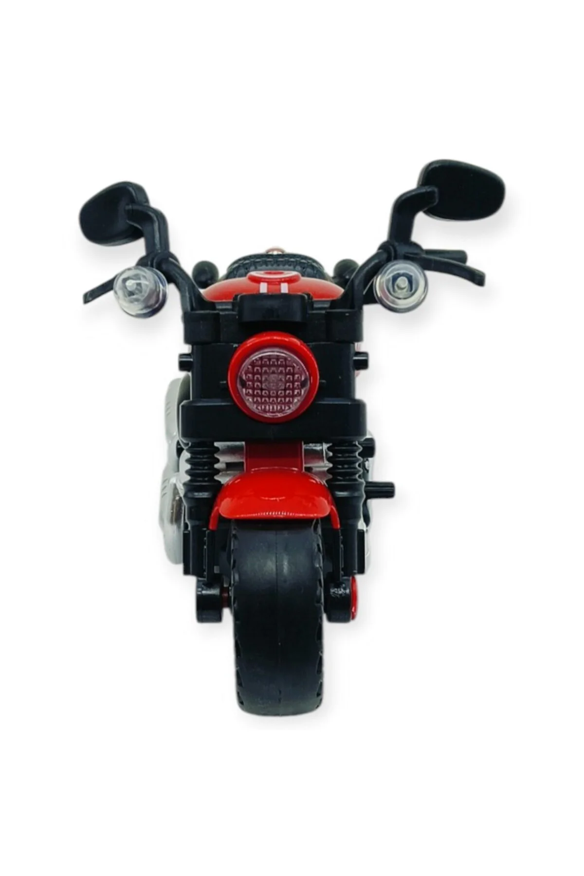 Sürtmeli Işıklı Sesli Chopper Motor Kırmızı 15cm - 1 ADET