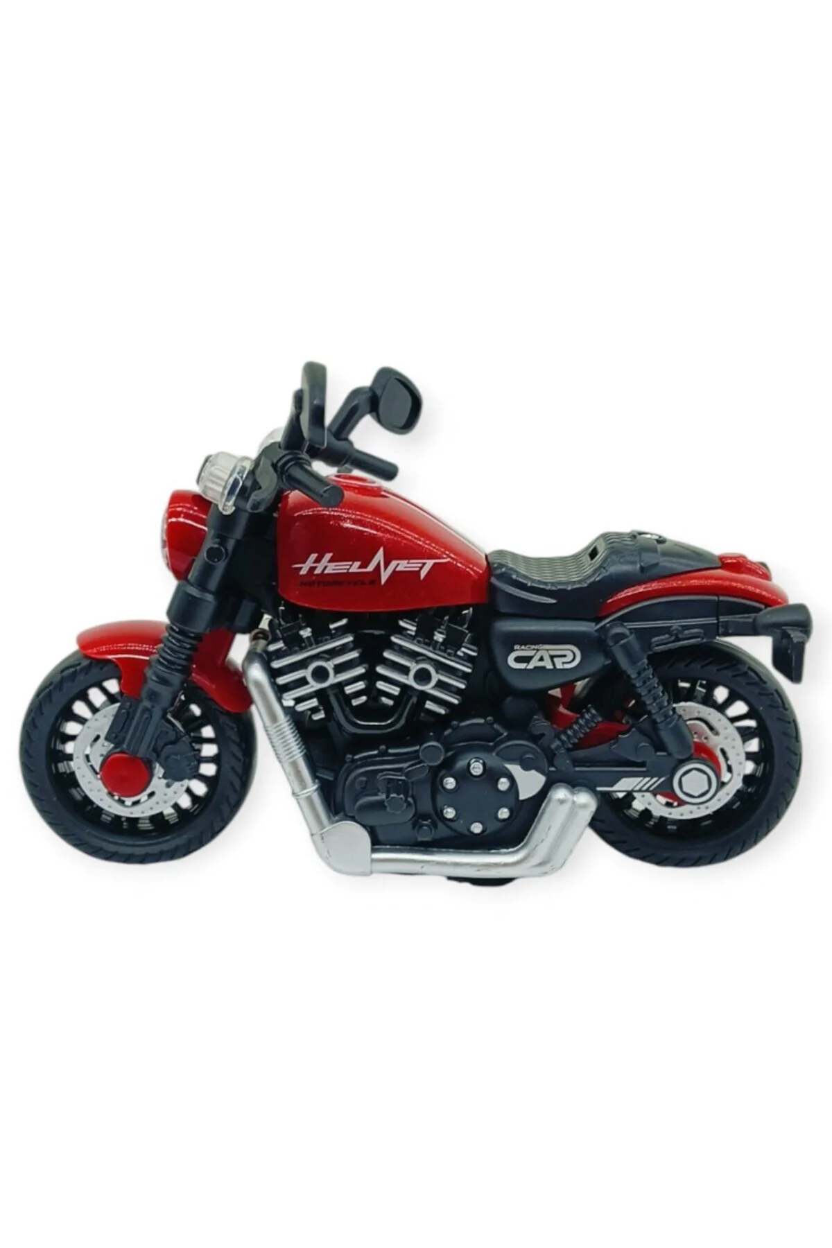 Sürtmeli Işıklı Sesli Chopper Motor Kırmızı 15cm - 1 ADET