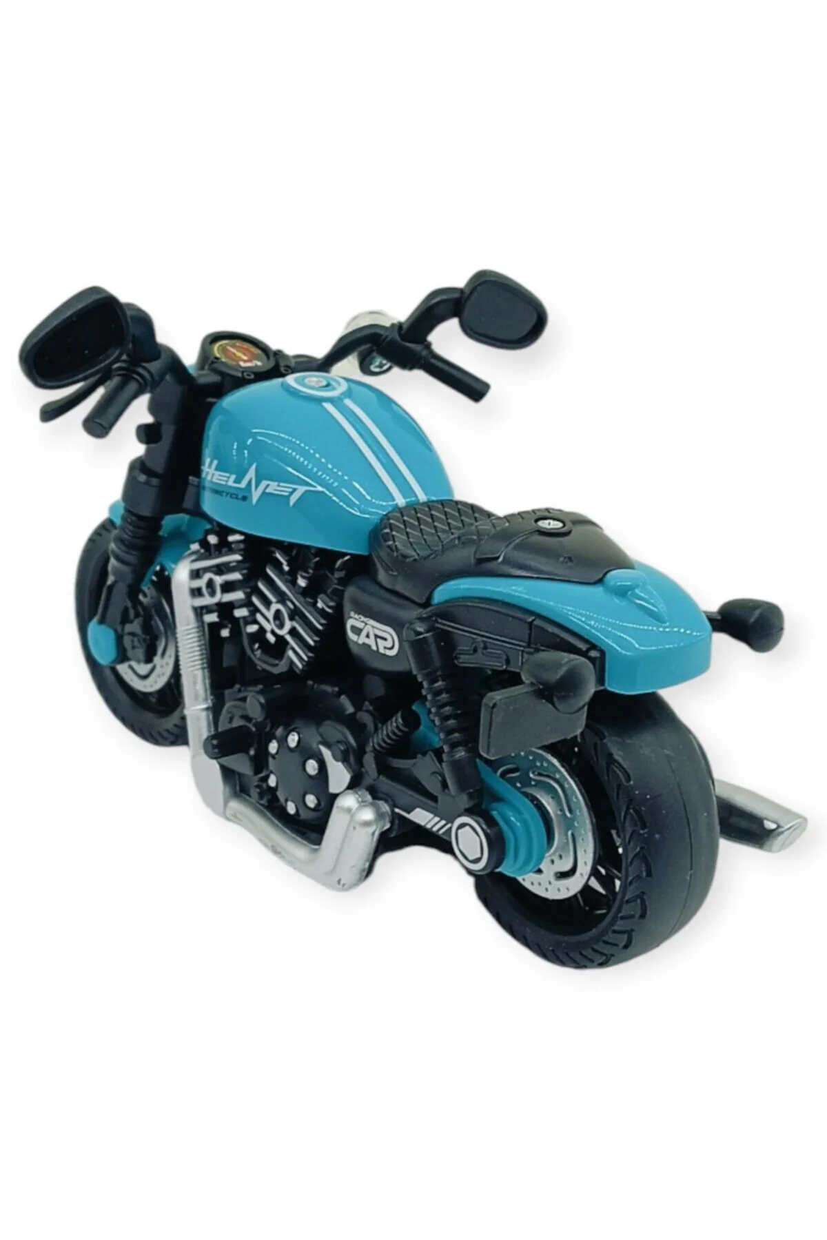 Sürtmeli Işıklı Sesli Chopper Motor Turkuaz 15cm - 1 ADET