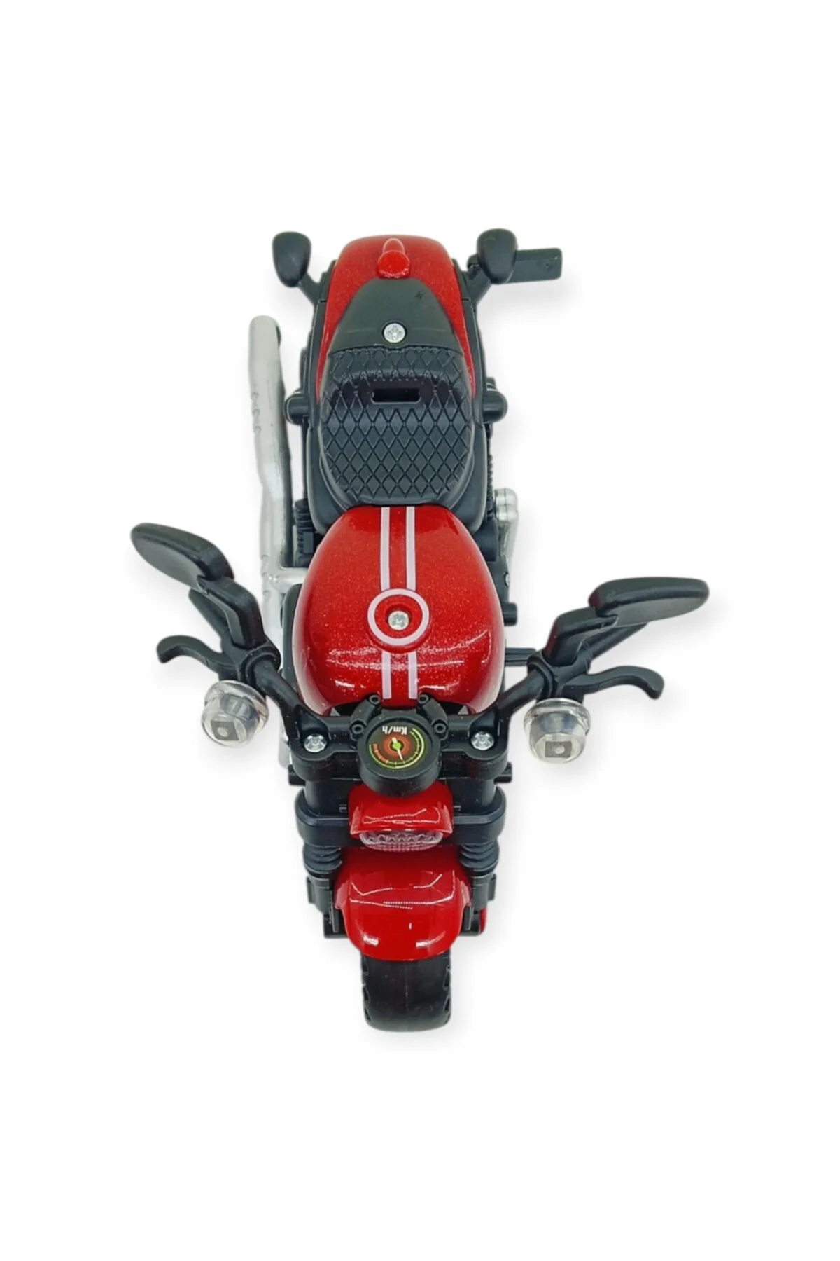 Sürtmeli Işıklı Sesli Chopper Motor Kırmızı 15cm - 1 ADET