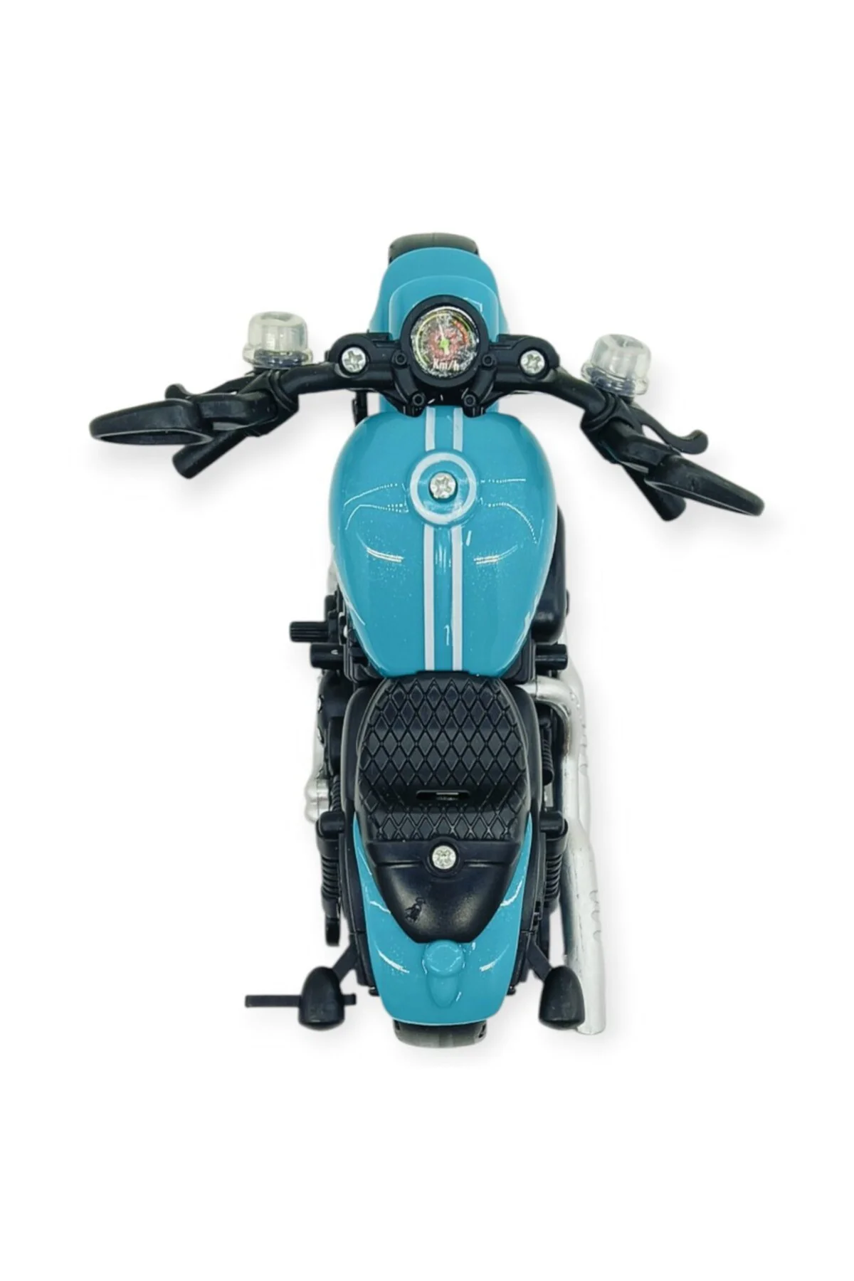 Sürtmeli Işıklı Sesli Chopper Motor Turkuaz 15cm - 1 ADET