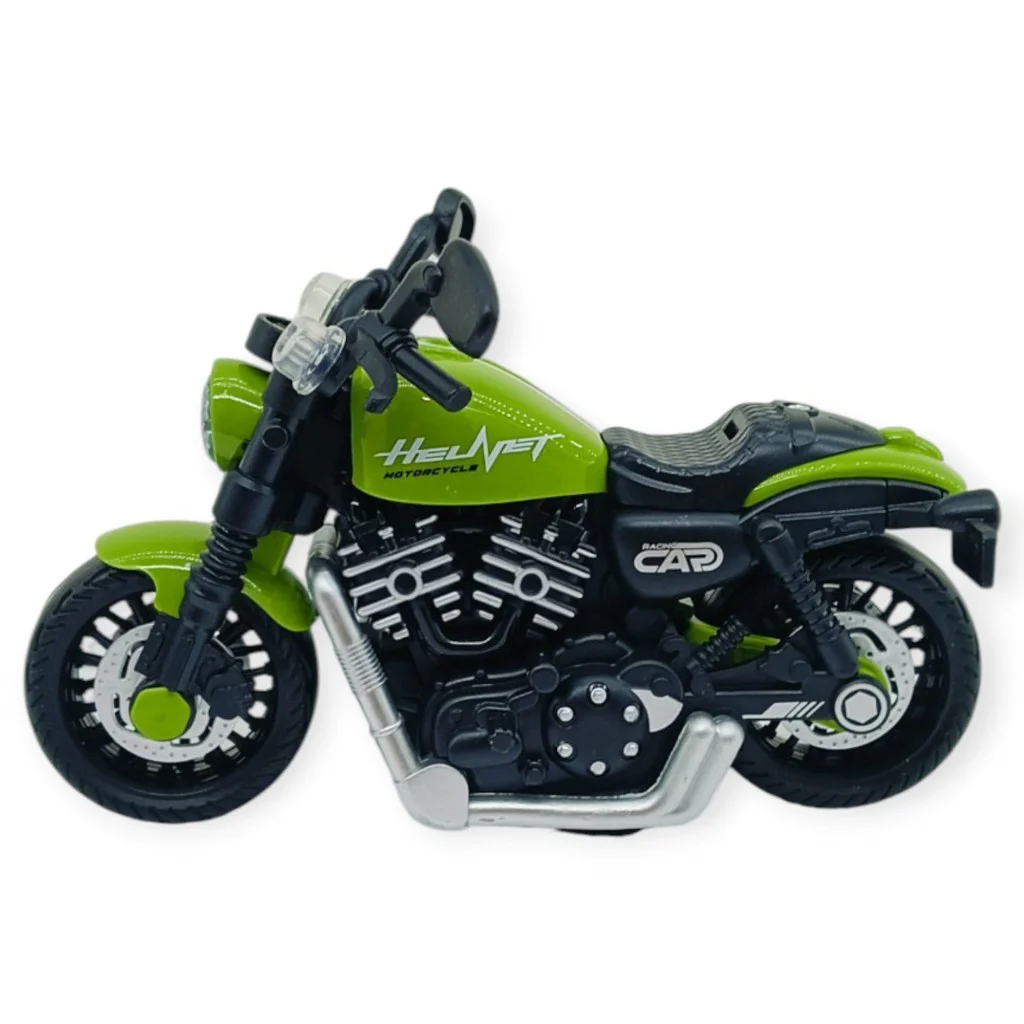 Sürtmeli Işıklı Sesli Chopper Motor Sarı 15cm - 1 ADET