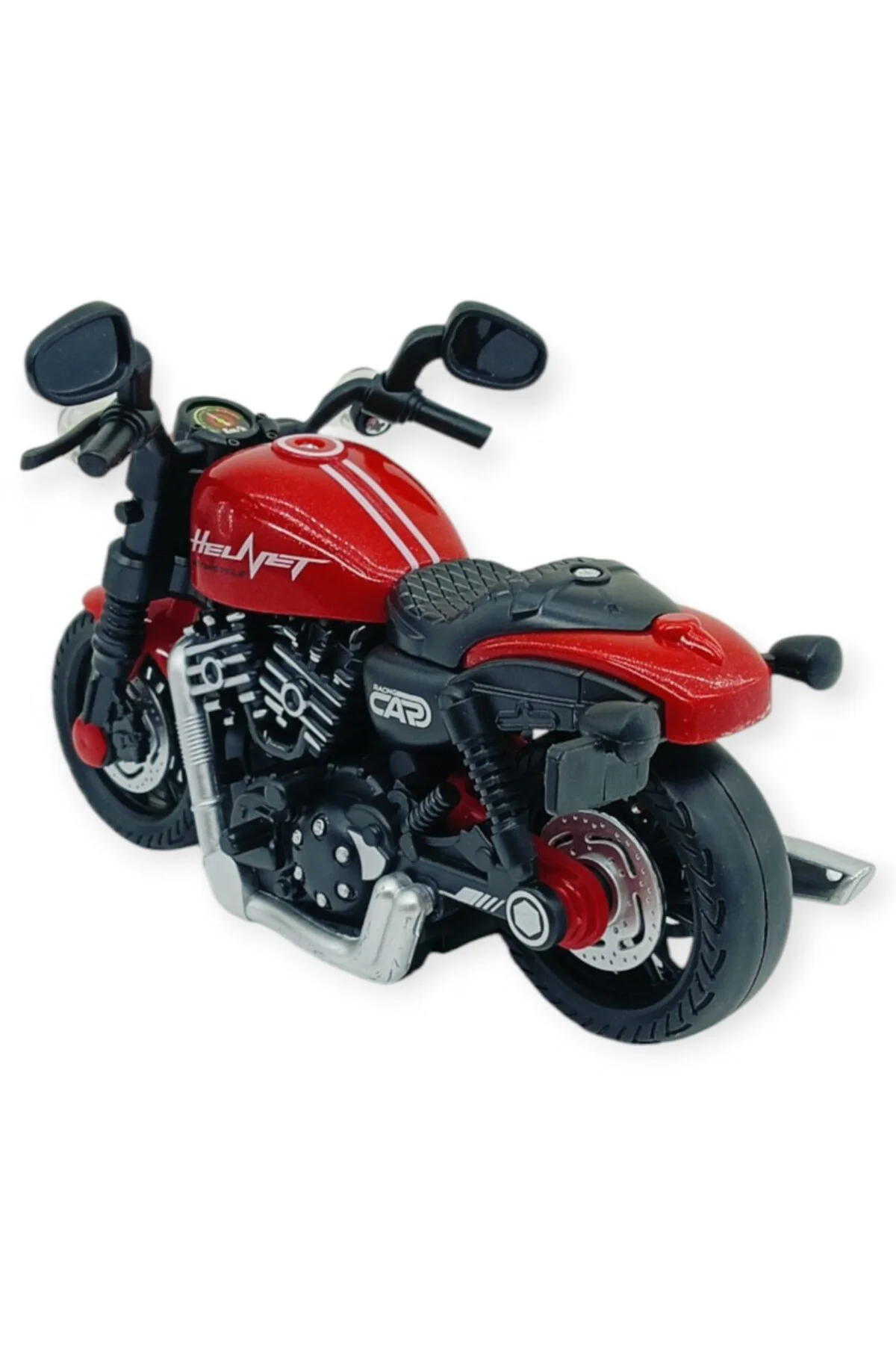 Sürtmeli Işıklı Sesli Chopper Motor Kırmızı 15cm