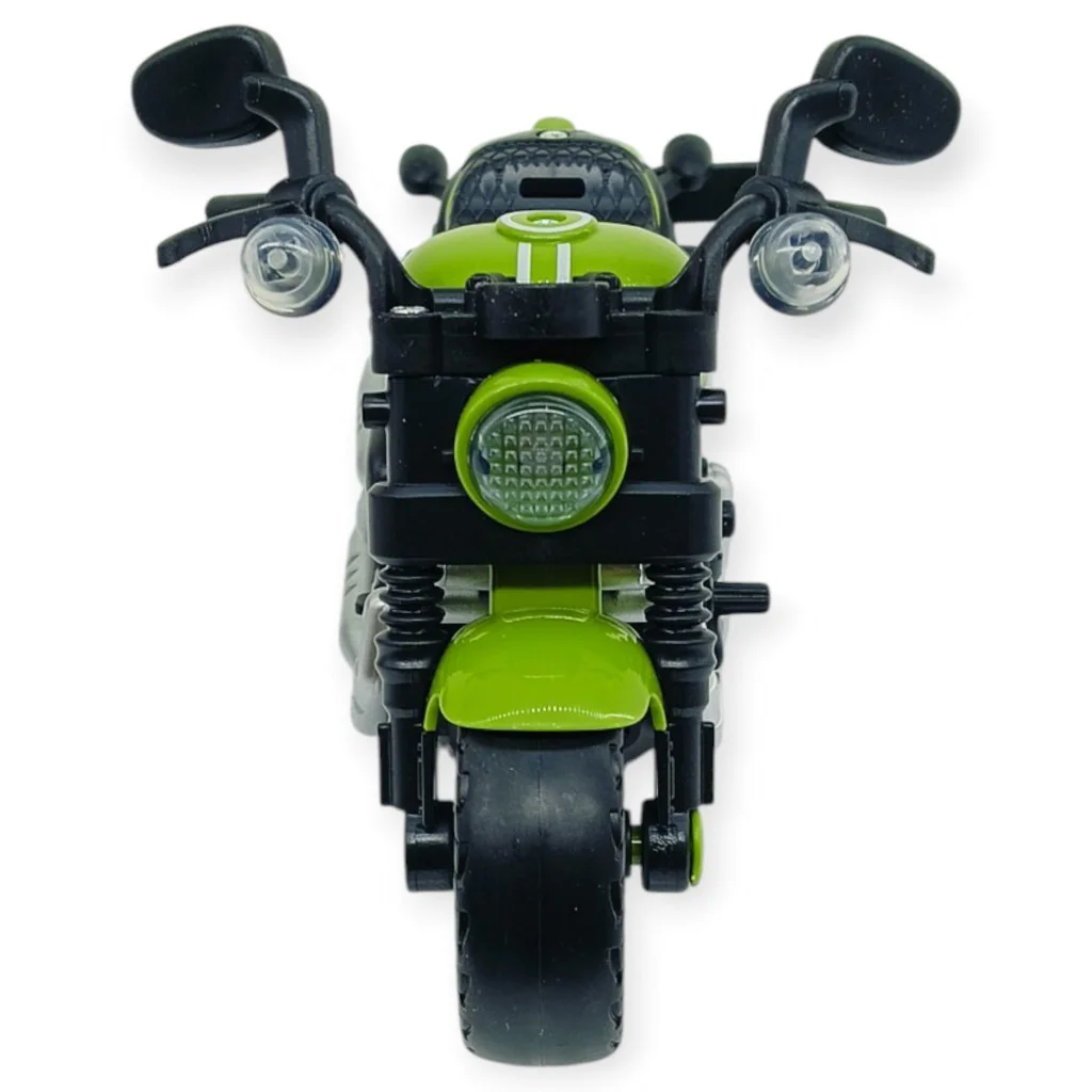 Sürtmeli Işıklı Sesli Chopper Motor Sarı 15cm - 1 ADET
