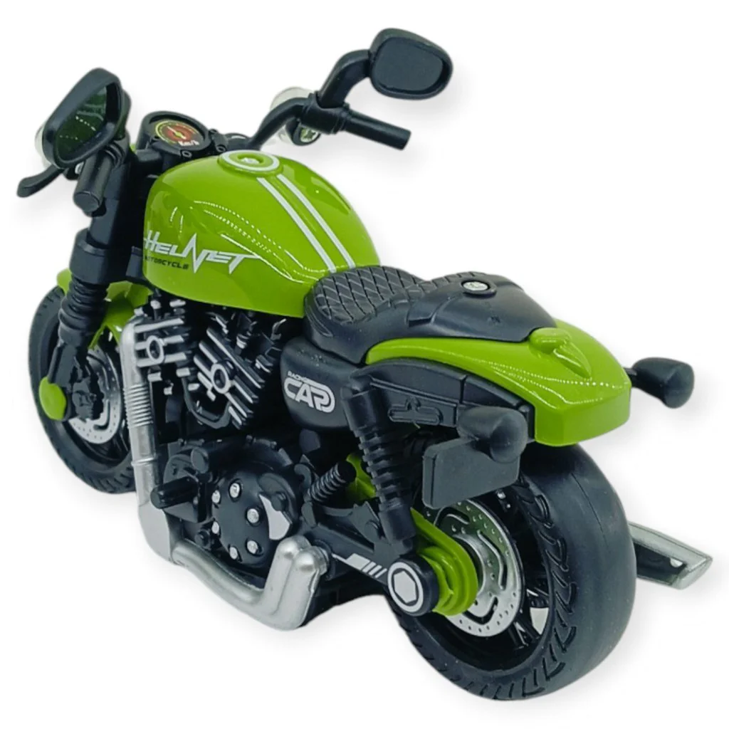 Sürtmeli Işıklı Sesli Chopper Motor Sarı 15cm - 1 ADET