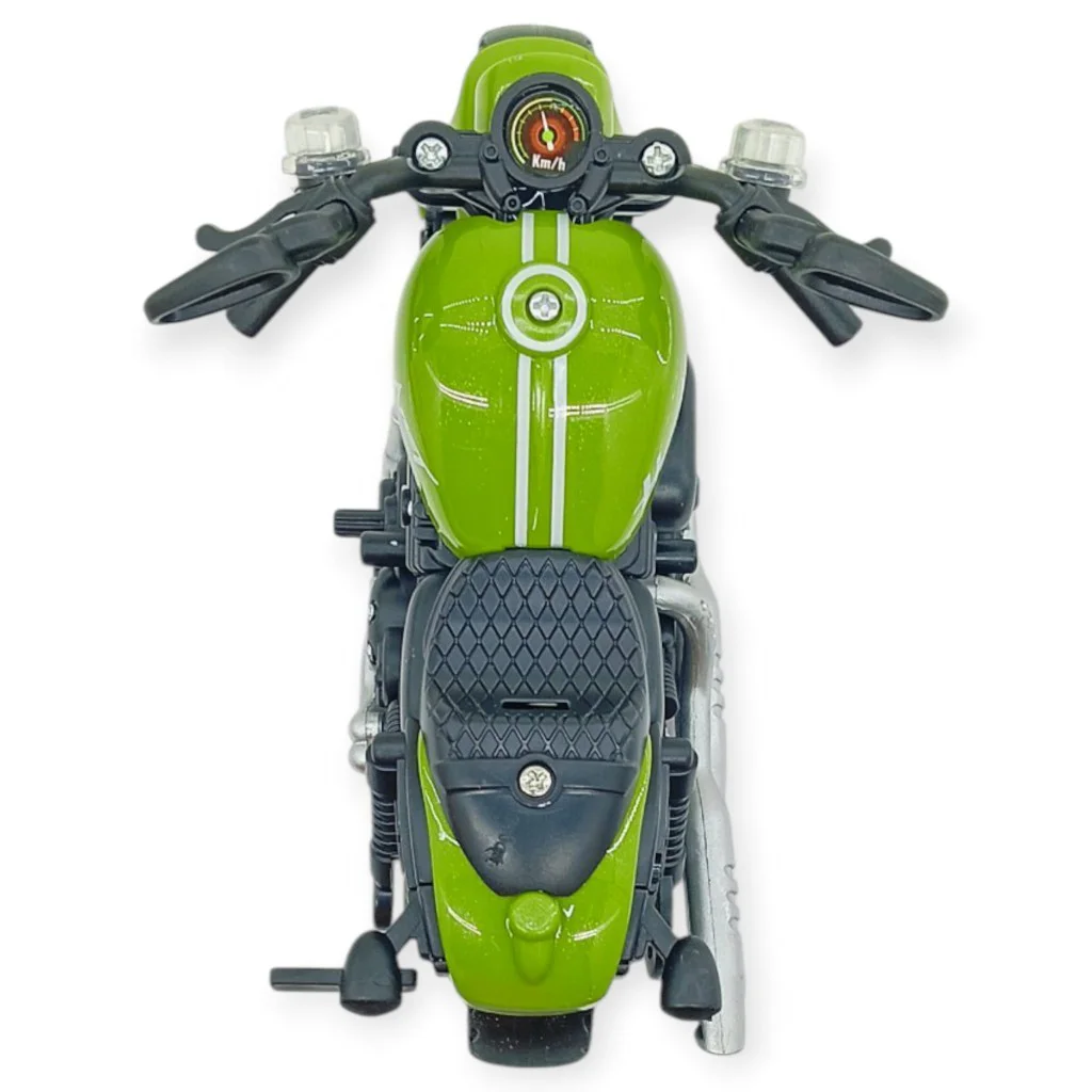 Sürtmeli Işıklı Sesli Chopper Motor Yeşil 15cm - 1 ADET