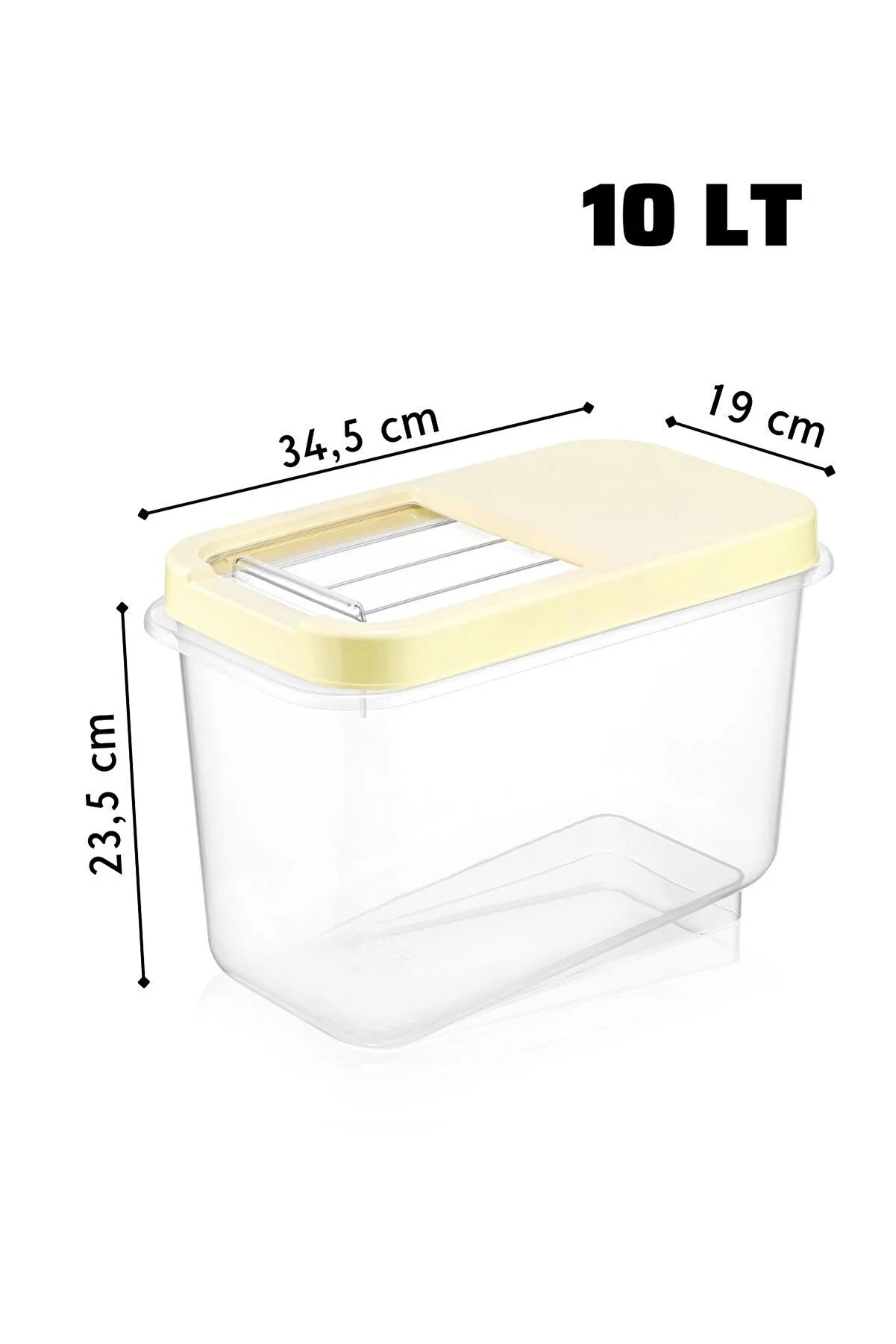 Sürü Kapaklı 10 LT Erzak Bakliyat Un Şeker Saklama Kabı