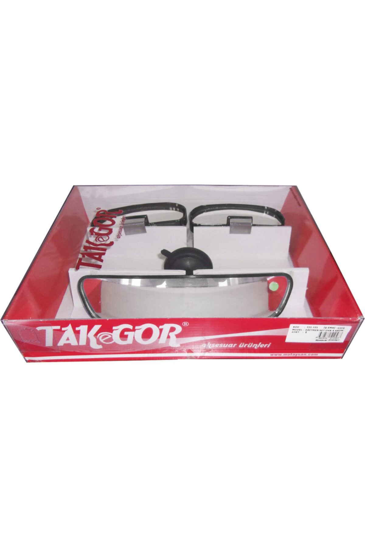 Sürücü Kursu Eğitmen Ayna Seti 2 1 Yaldızlı Gri