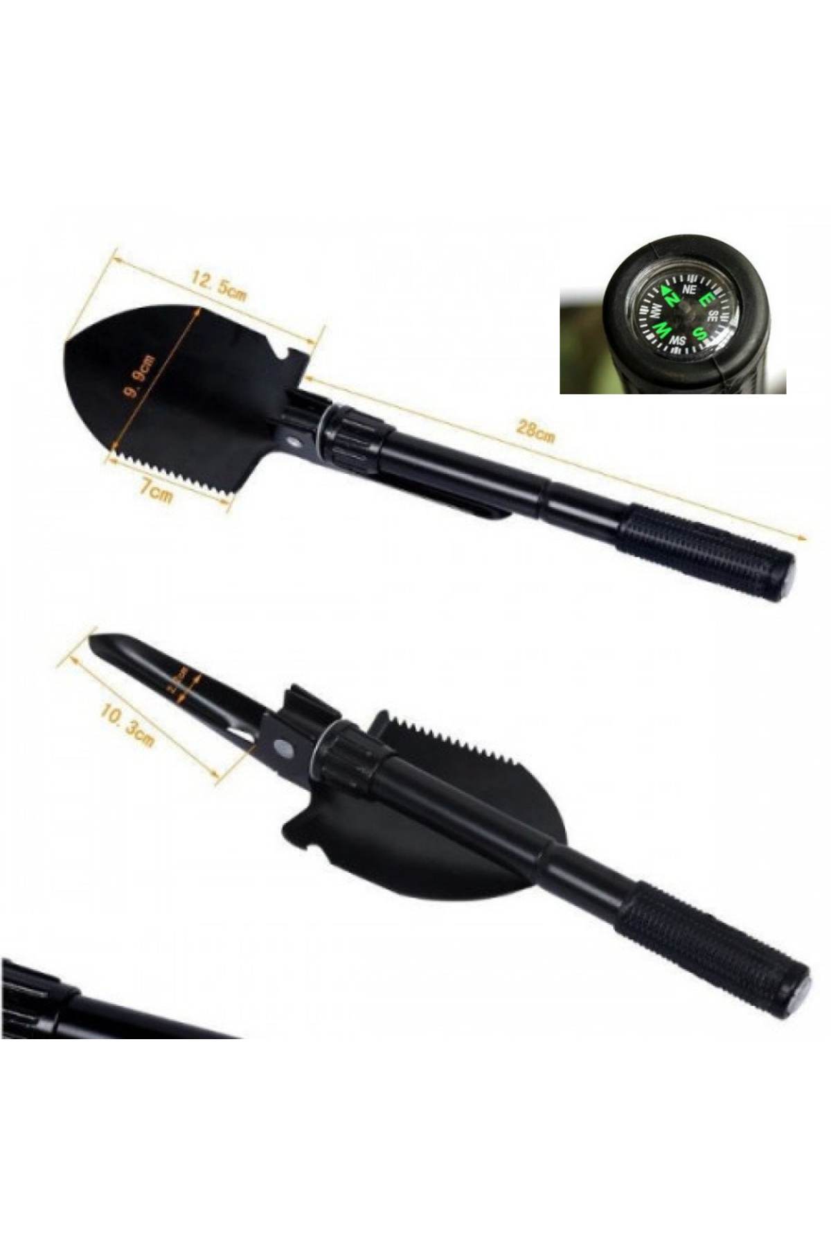 Oem Survival Katlanabilir Pusulali Kürek