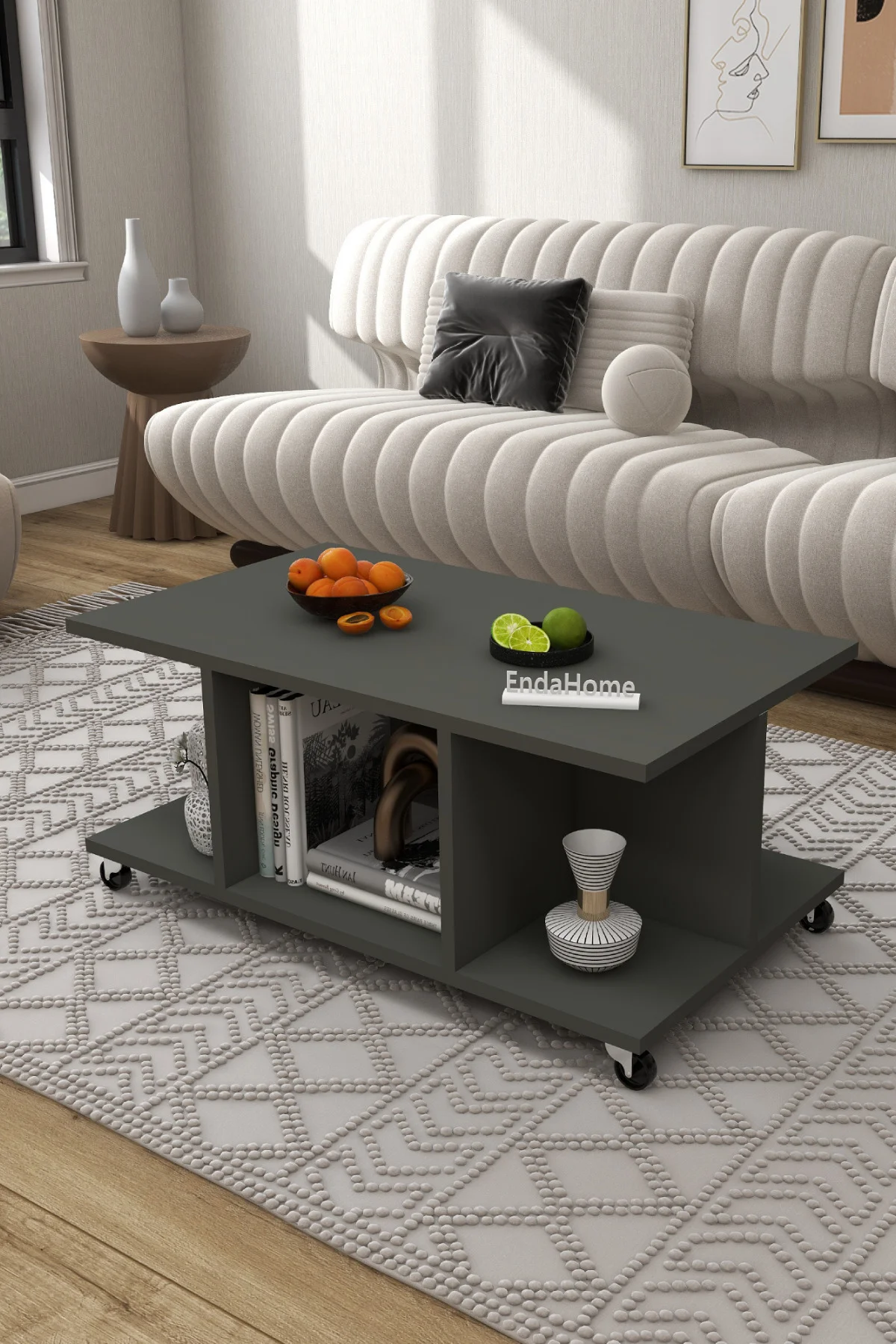 Şuşa Tekerlekli Orta Sehpa 86,5 × 50 cm Fiyatı, Yorumları ve Özellikleri