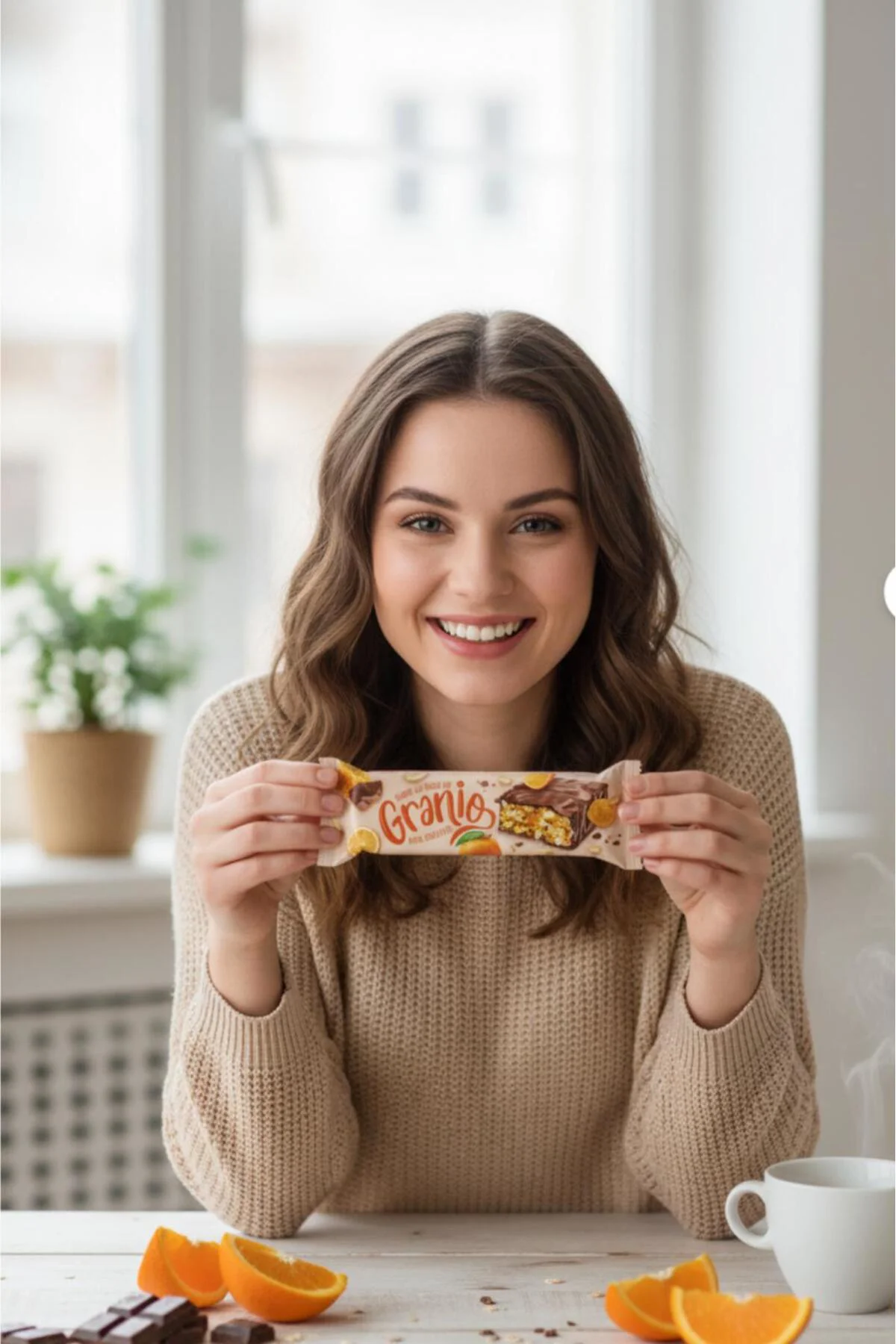 Sütlü Çikolata Kaplamalı Portakallı Meyveli Bar 40 gr X 12 Adet