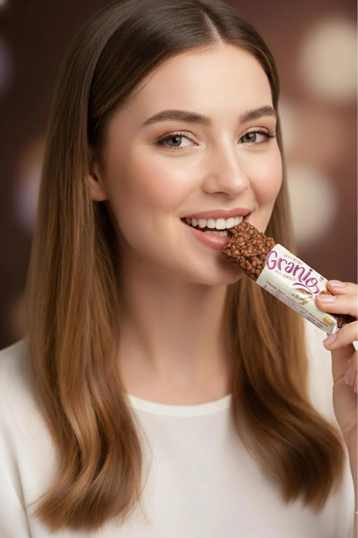 Sütlü Çikolata Kaplamalı Tiramisu Aromalı Karamelize Bisküvili Tahıl Bar 40 gr X 12 Adet