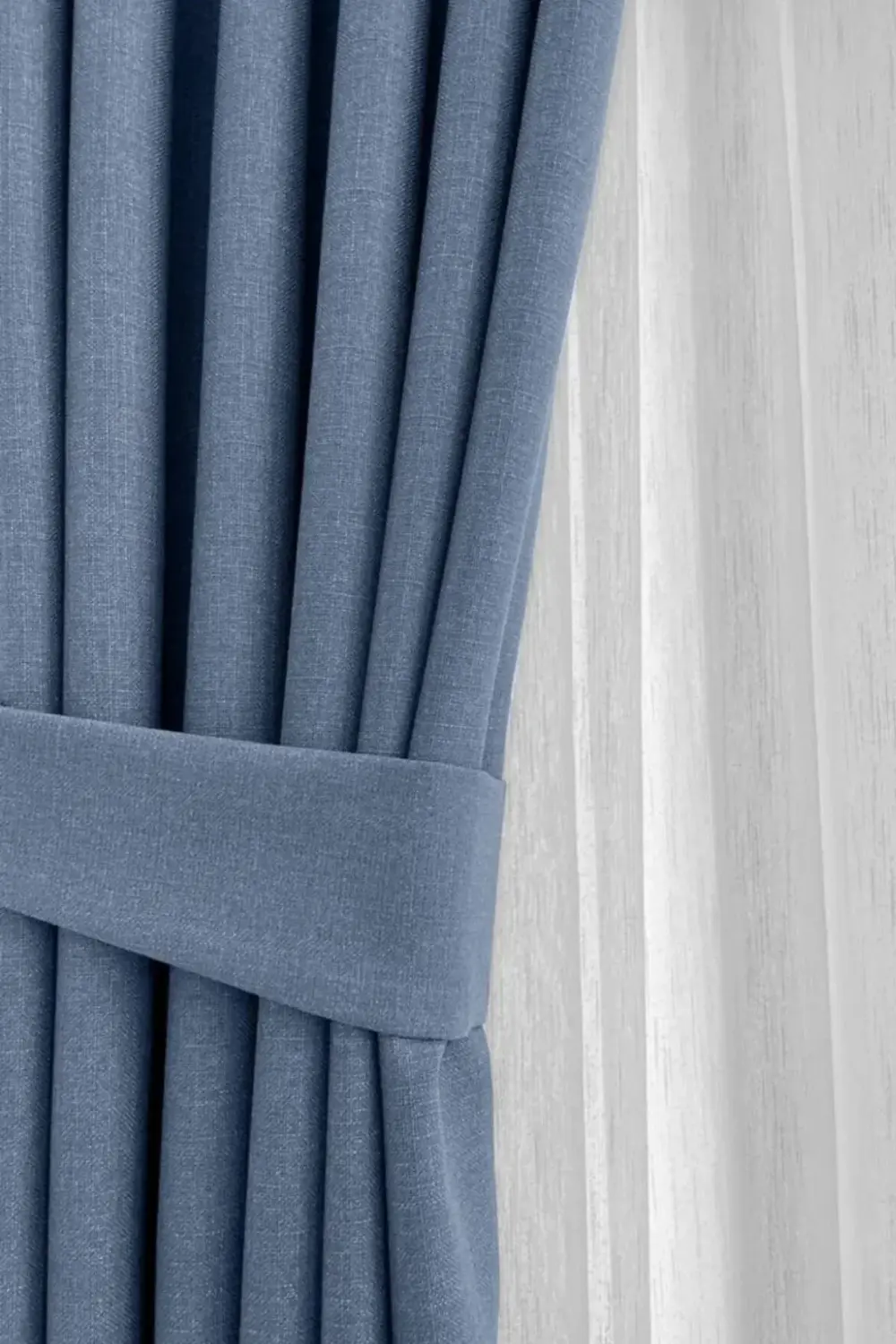 Sütlü Kahve Şık Doğal Keten Fon Perde - Tek Kanat ve Bağlama Kolu