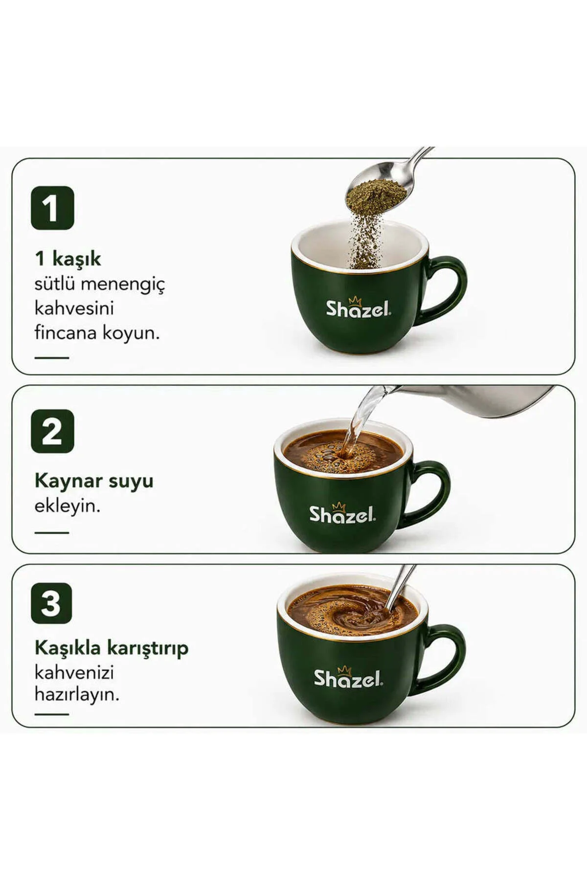 Sütlü Menengiç | Türk Kahvesi | Kafeinsiz | 200G | 3 Adet - Görsel 3