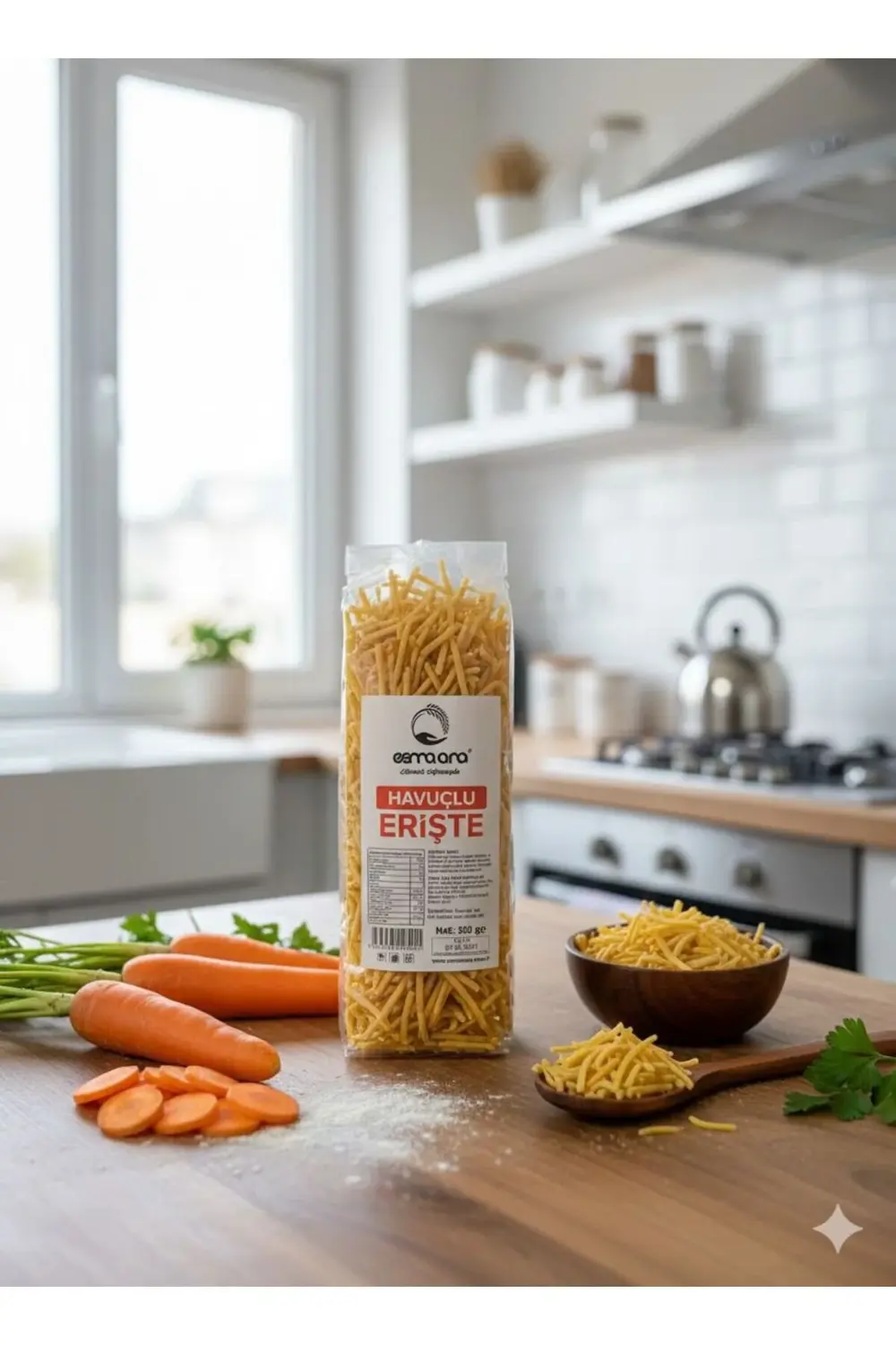 Sütlü Yumurtalı Havuçlu Erişte