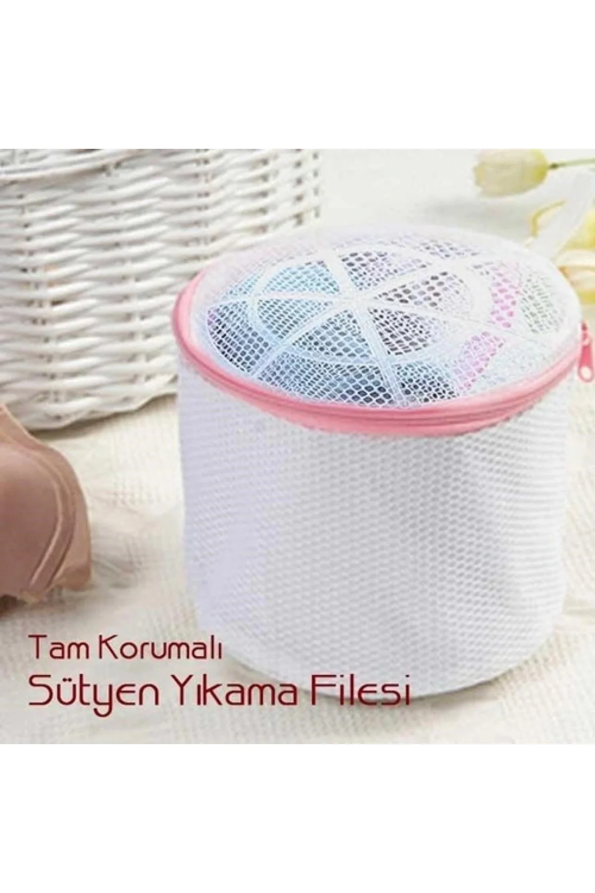Sütyen Yıkama Filesi Tam Korumalı Hassas Çamaşır Yıkama Aparatı - Görsel 3