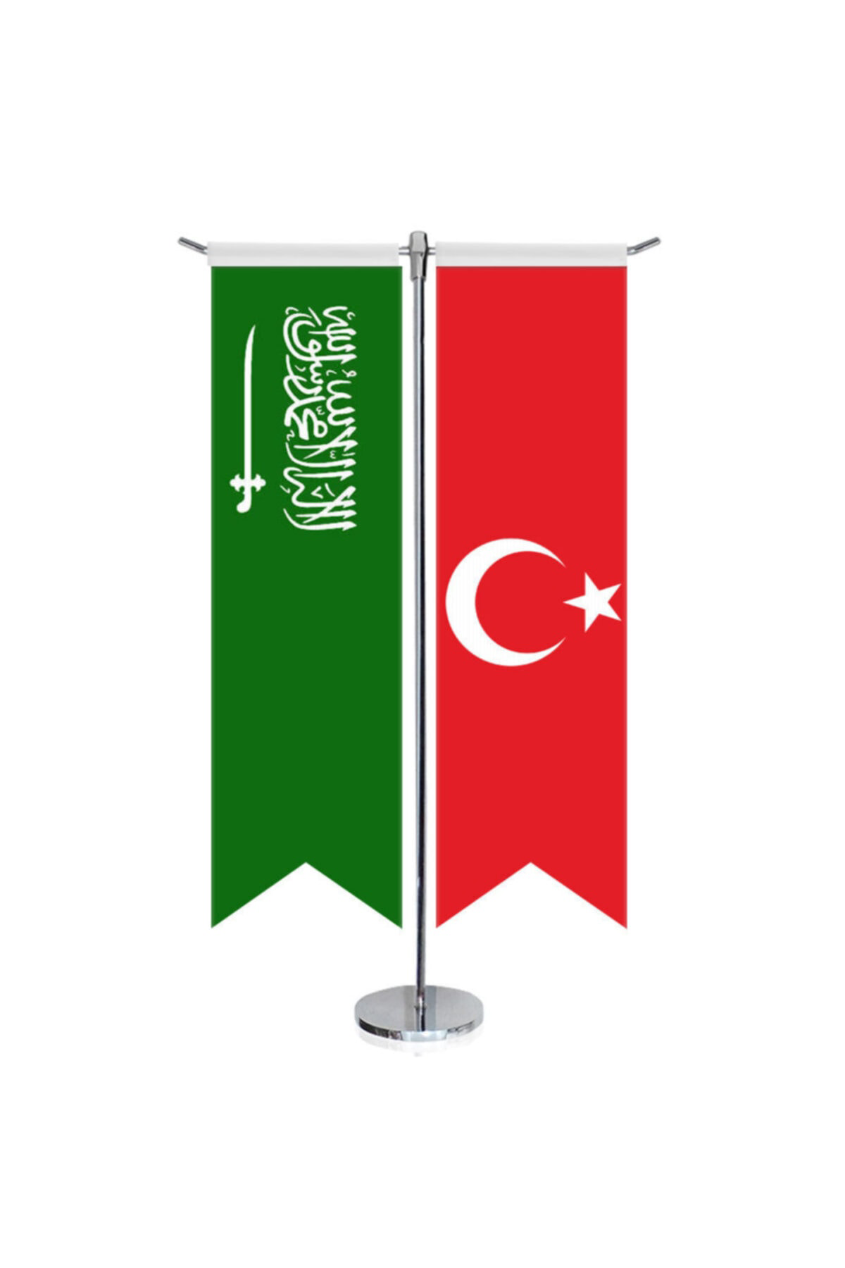 Suudi Arabistan Krallığı Bayrağı Ve Türkiye - Kırlangıç - Saten T