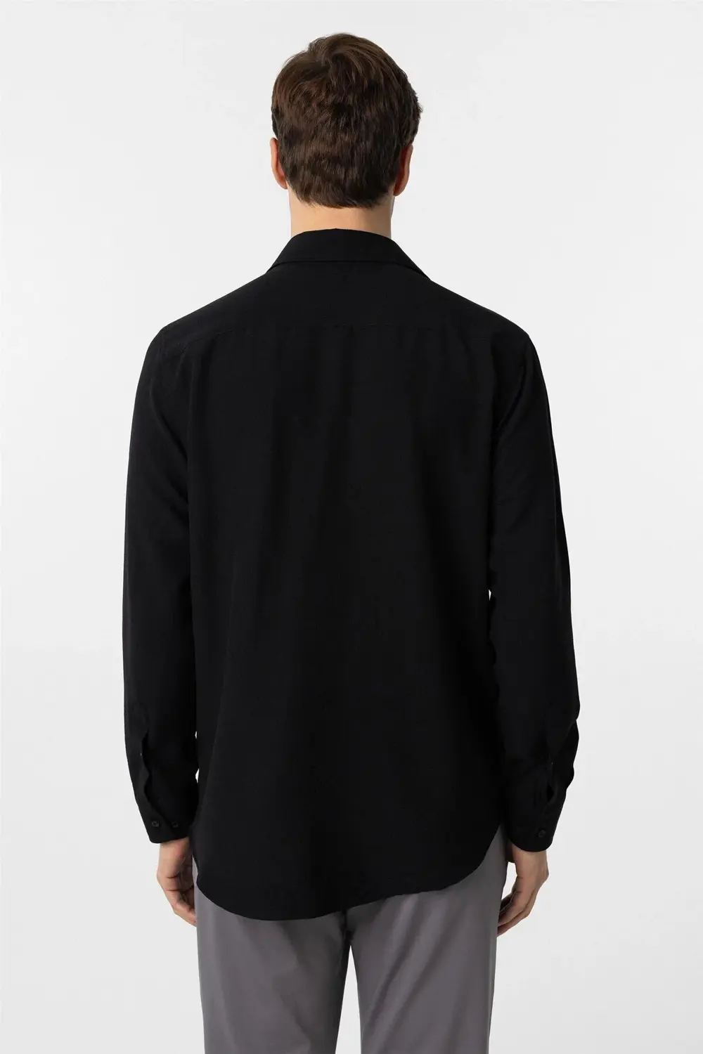 Süvari Bol Kesim Mikro Desenli Kolay Ütü Teri Emen Nefes Alan Kra